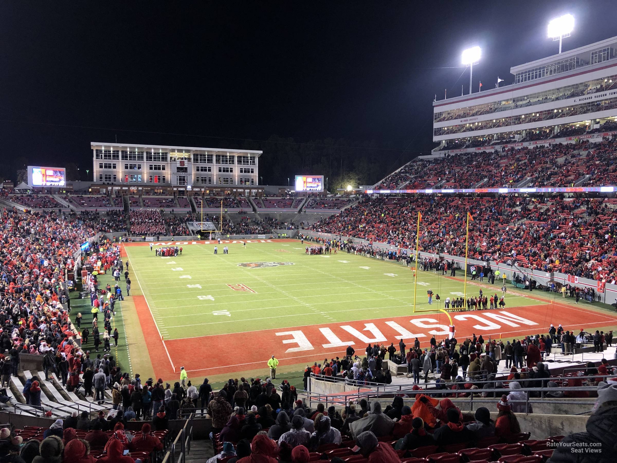 section 224, row u seat view  - carter-finley stadium