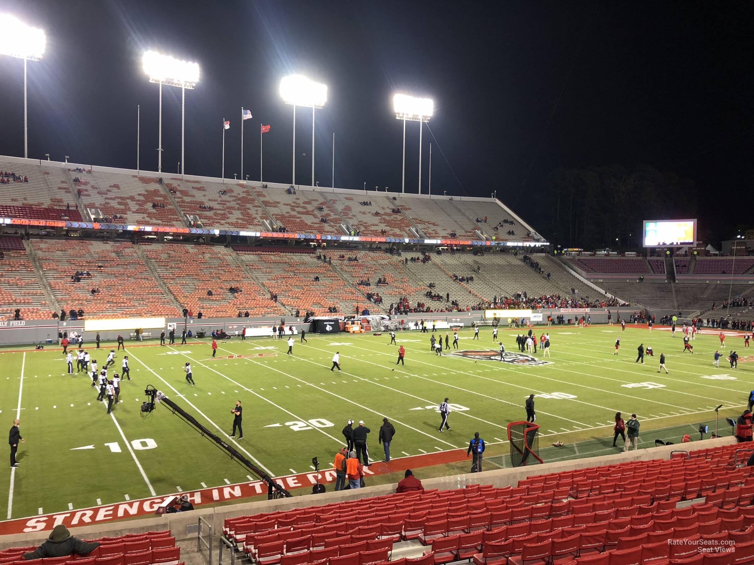 section 23, row x seat view  for football - carter-finley stadium