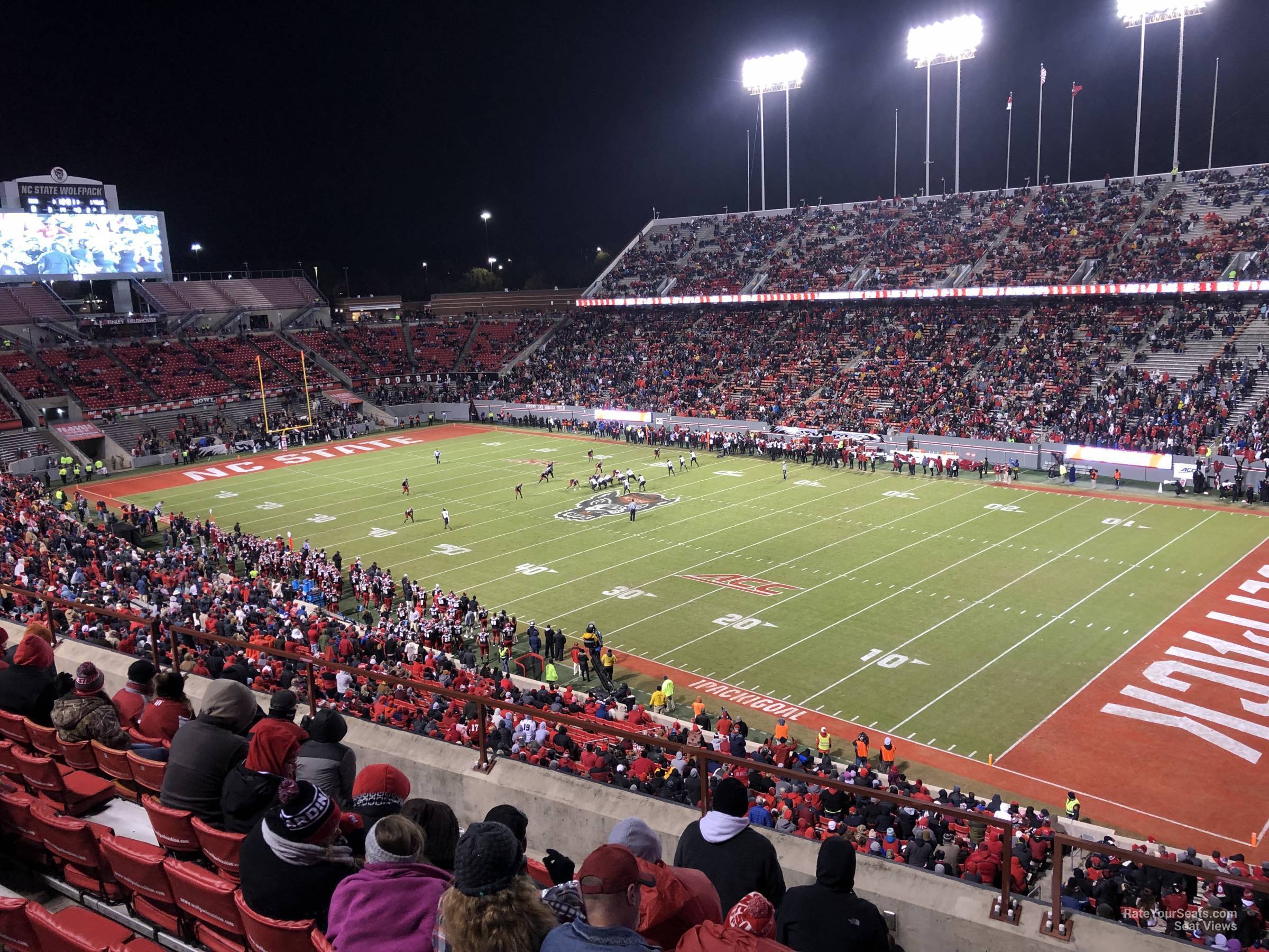 section 25, row h seat view  for football - carter-finley stadium