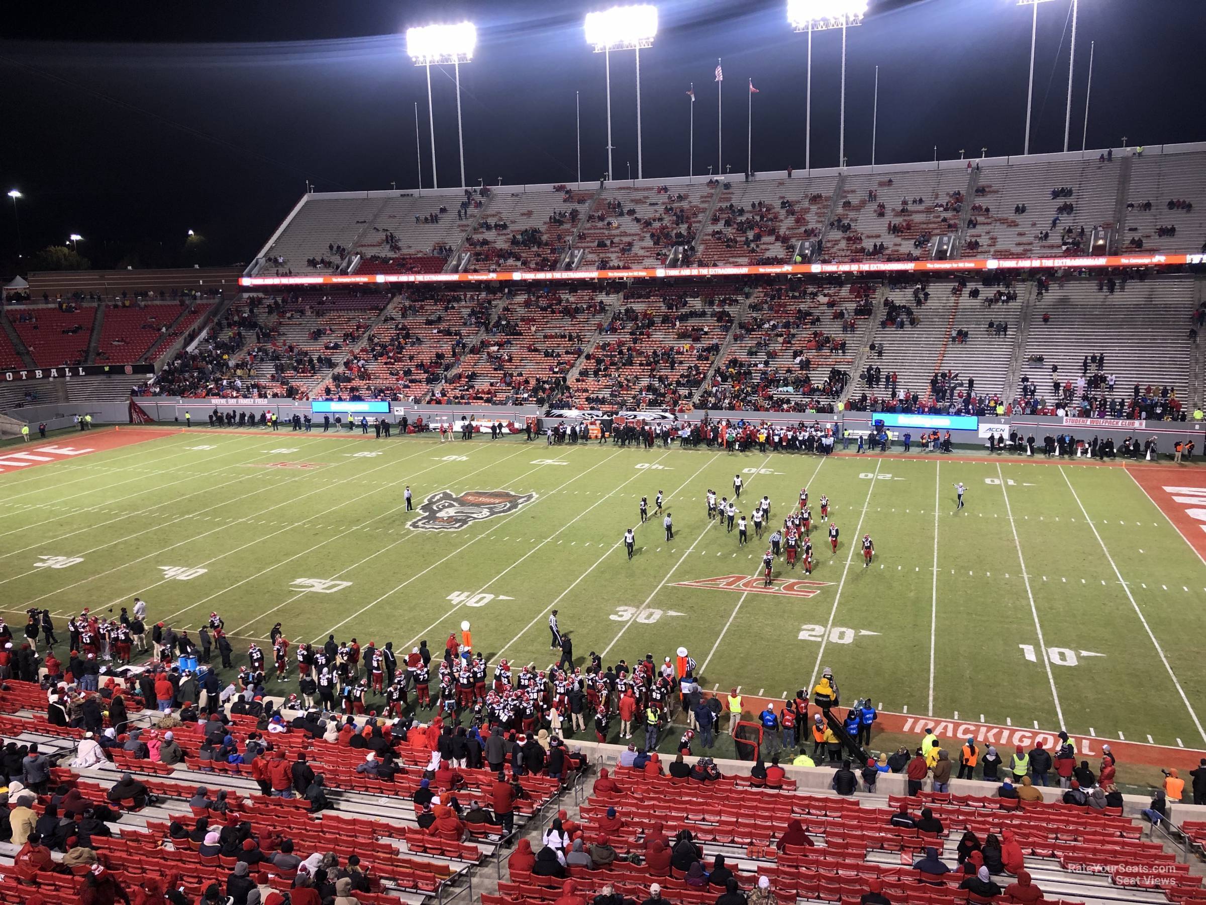 section 26, row a seat view  for football - carter-finley stadium