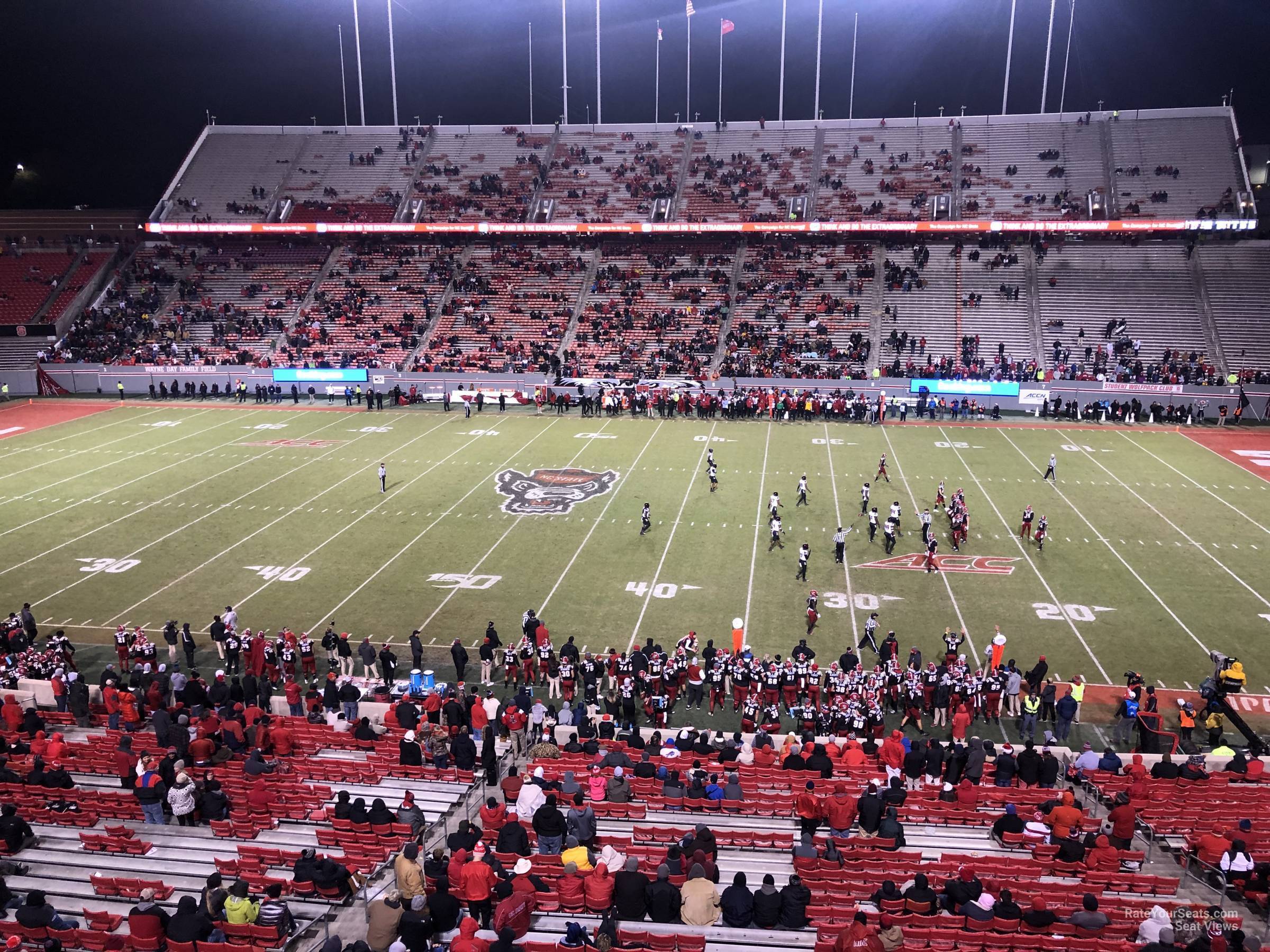 section 27, row a seat view  for football - carter-finley stadium