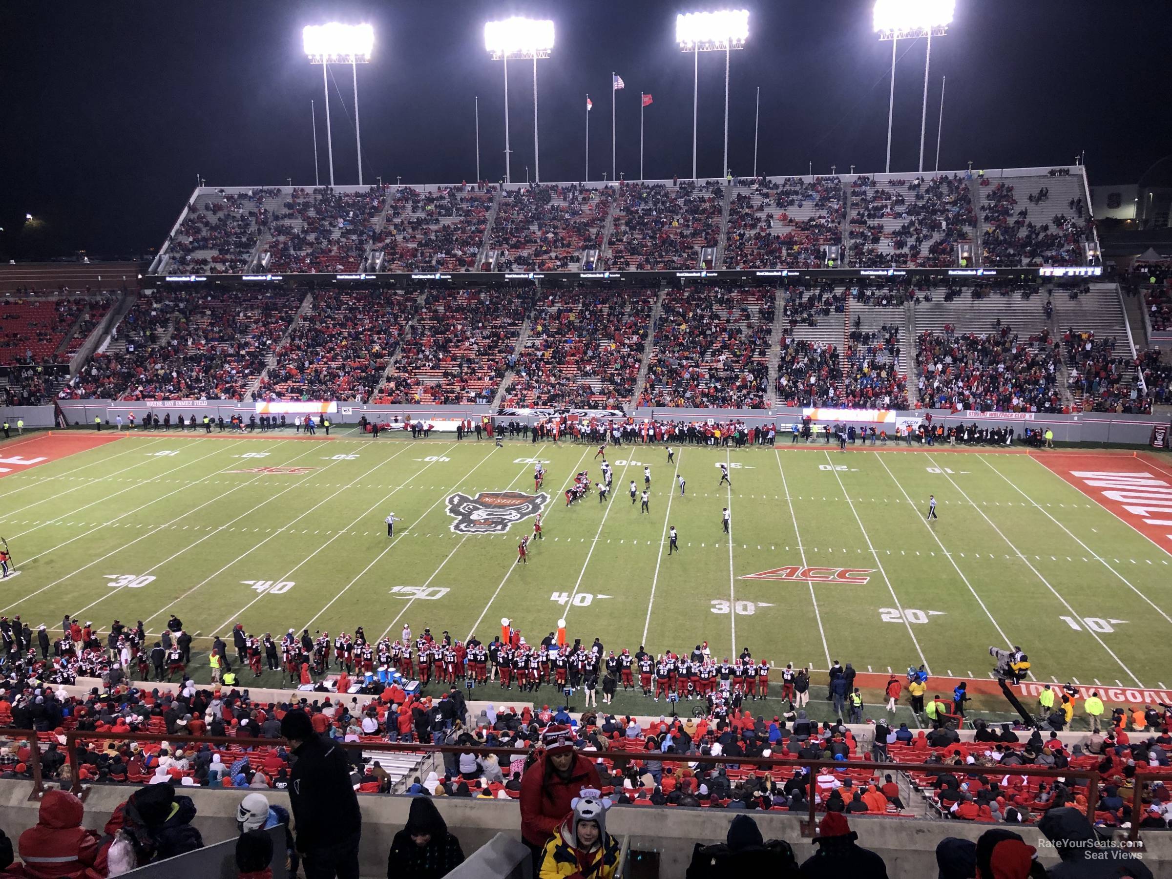 section 27, row h seat view  for football - carter-finley stadium