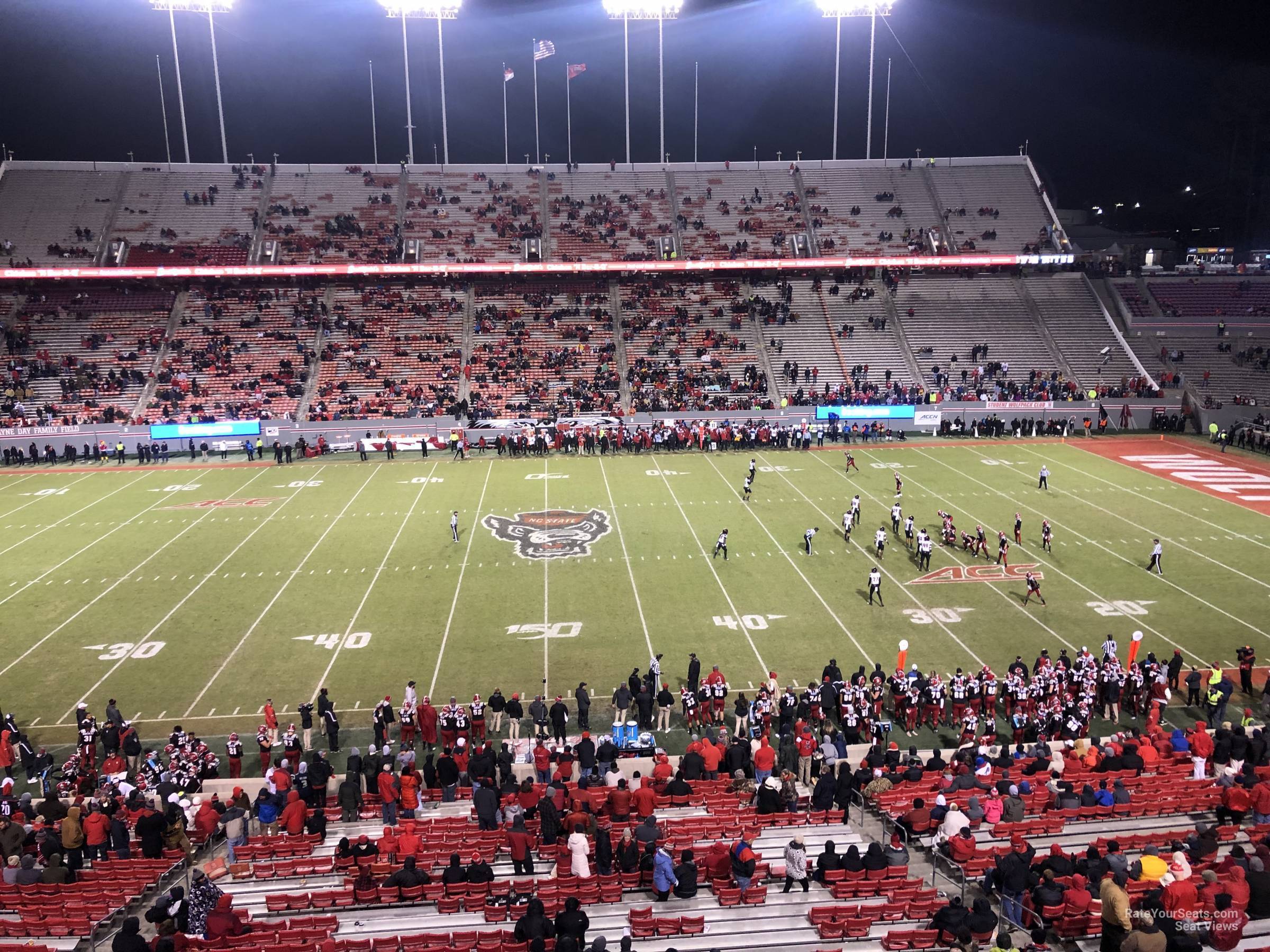 section 28, row a seat view  - carter-finley stadium