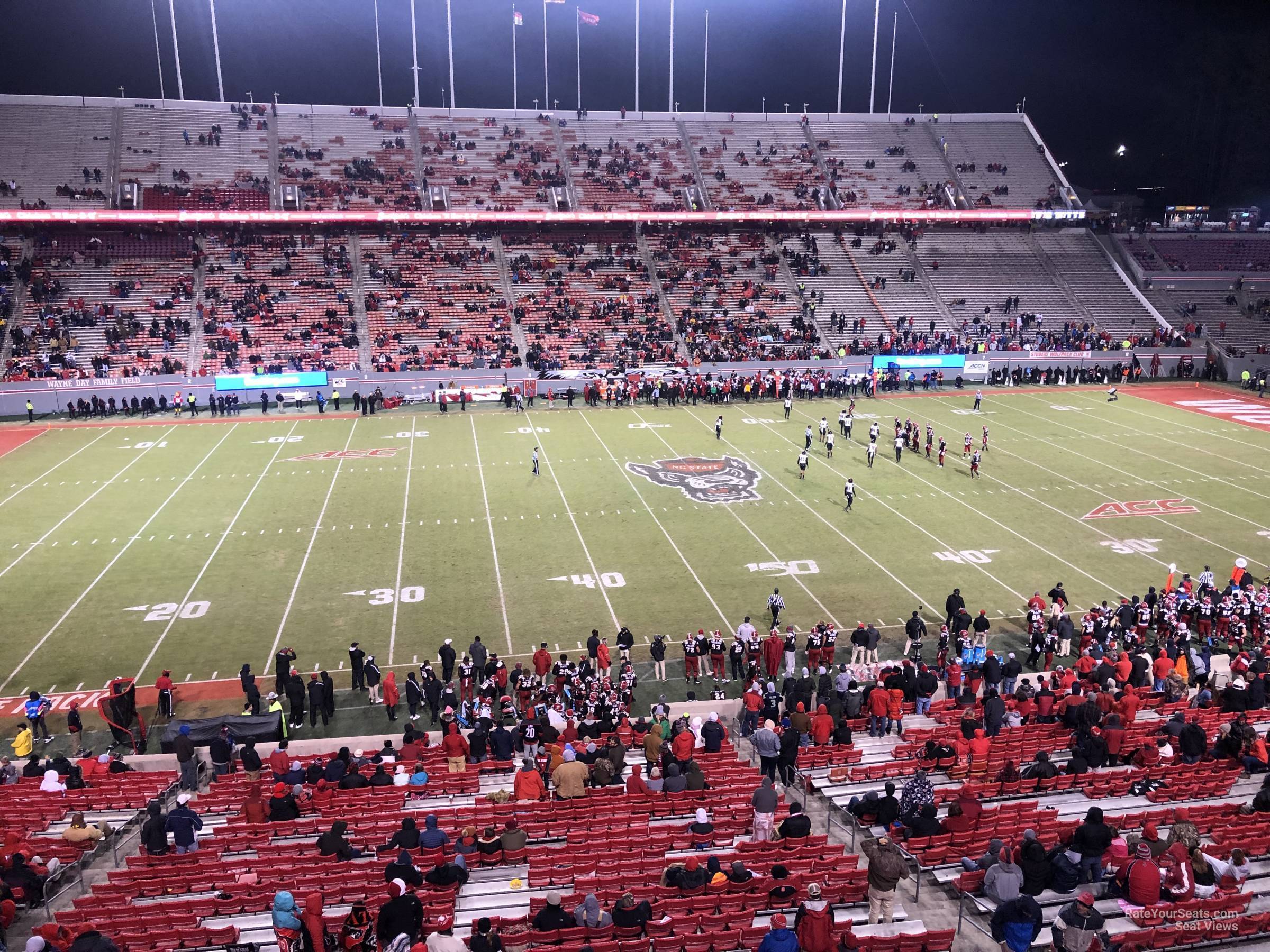 section 29, row a seat view  - carter-finley stadium