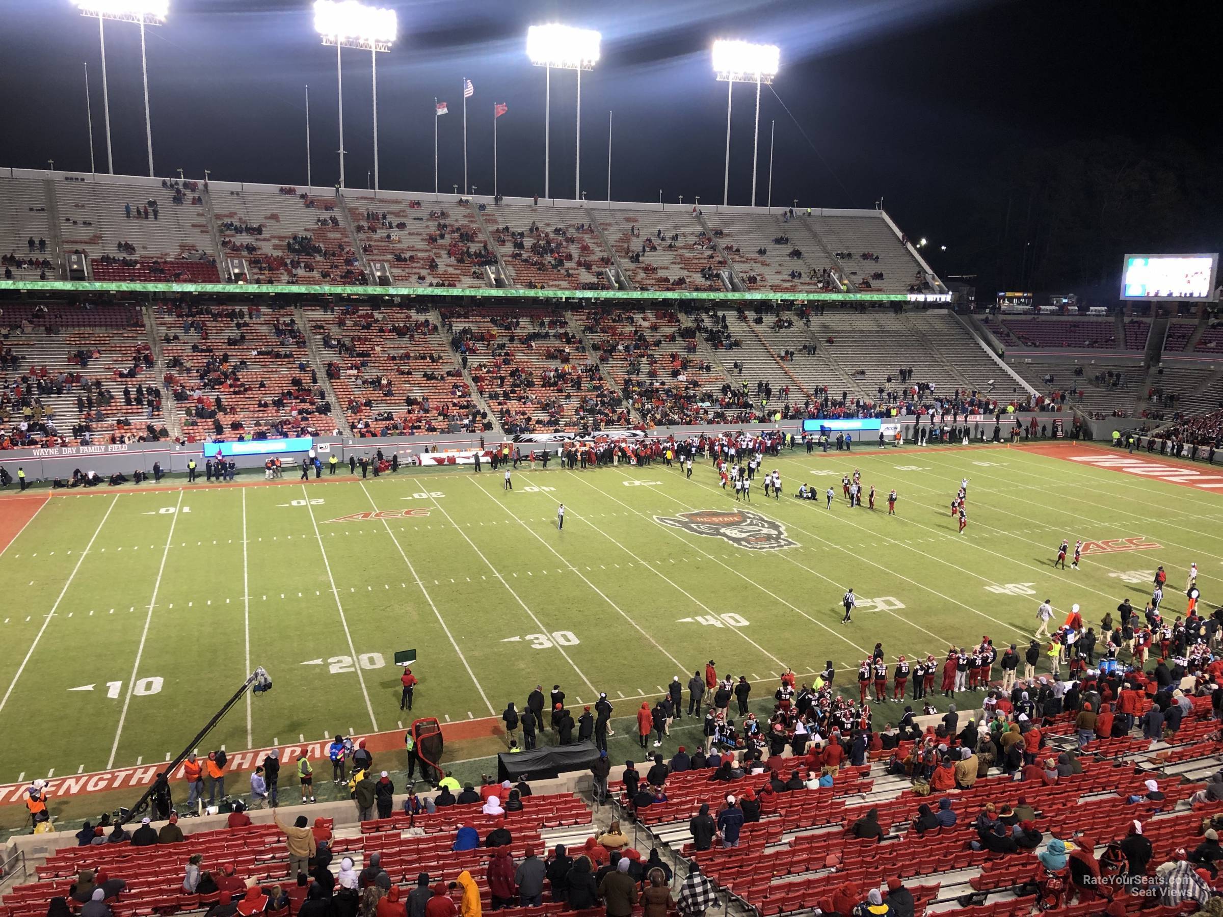section 30, row a seat view  for football - carter-finley stadium