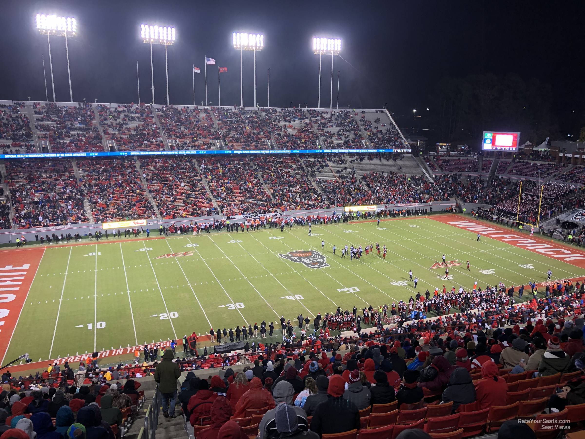 section 30, row z seat view  for football - carter-finley stadium