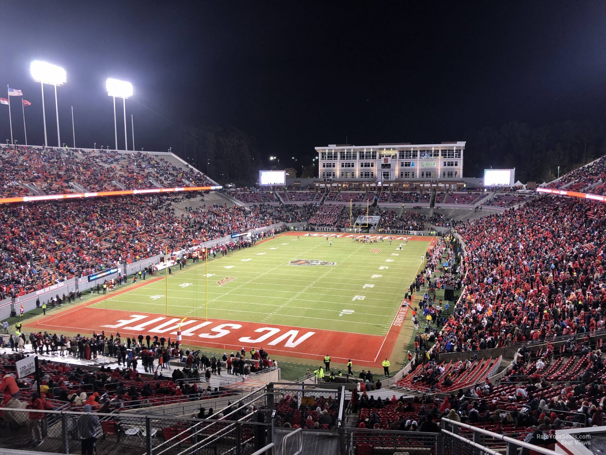 section 319, row l seat view  for football - carter-finley stadium