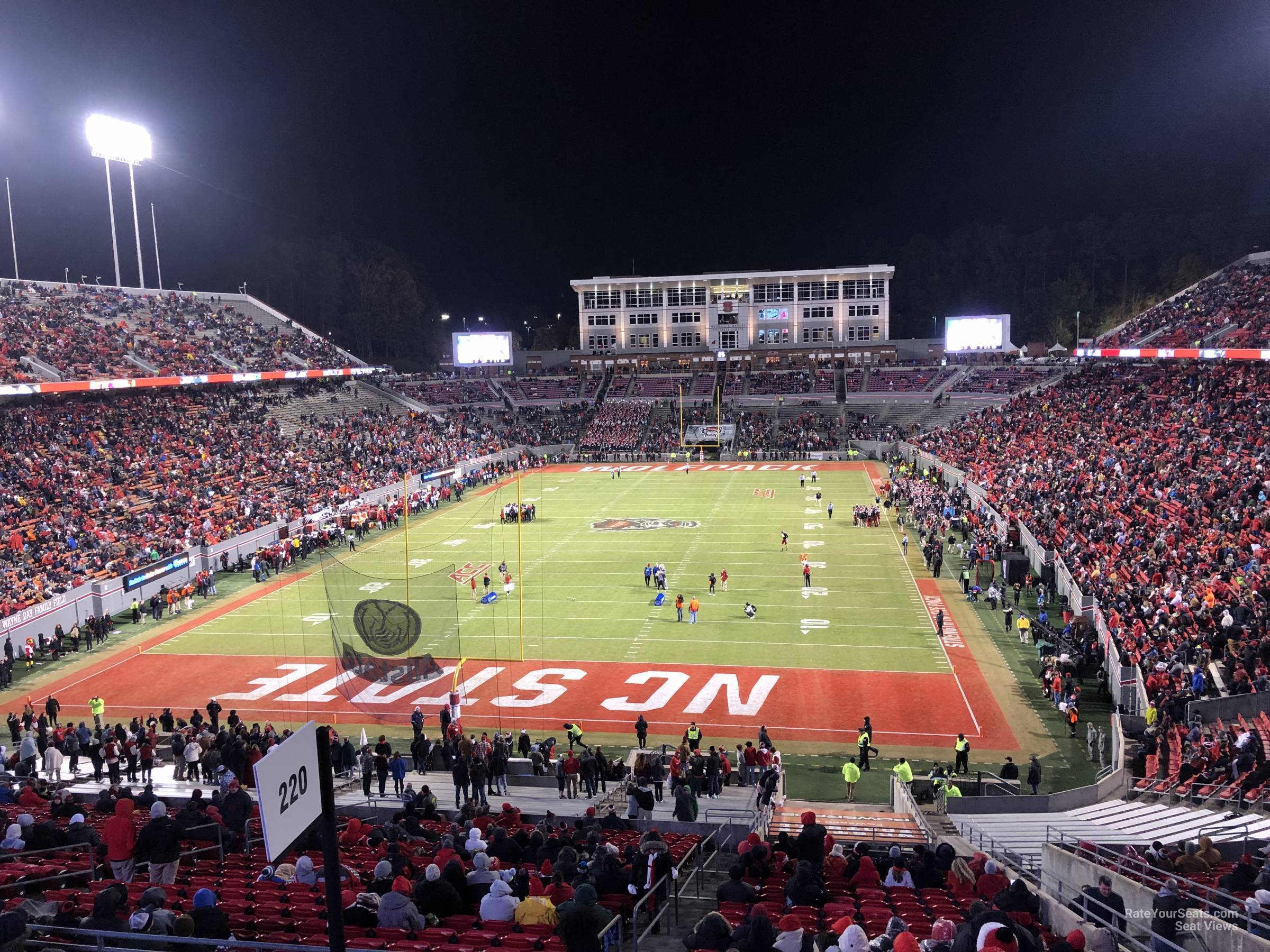 section 321, row a seat view  - carter-finley stadium