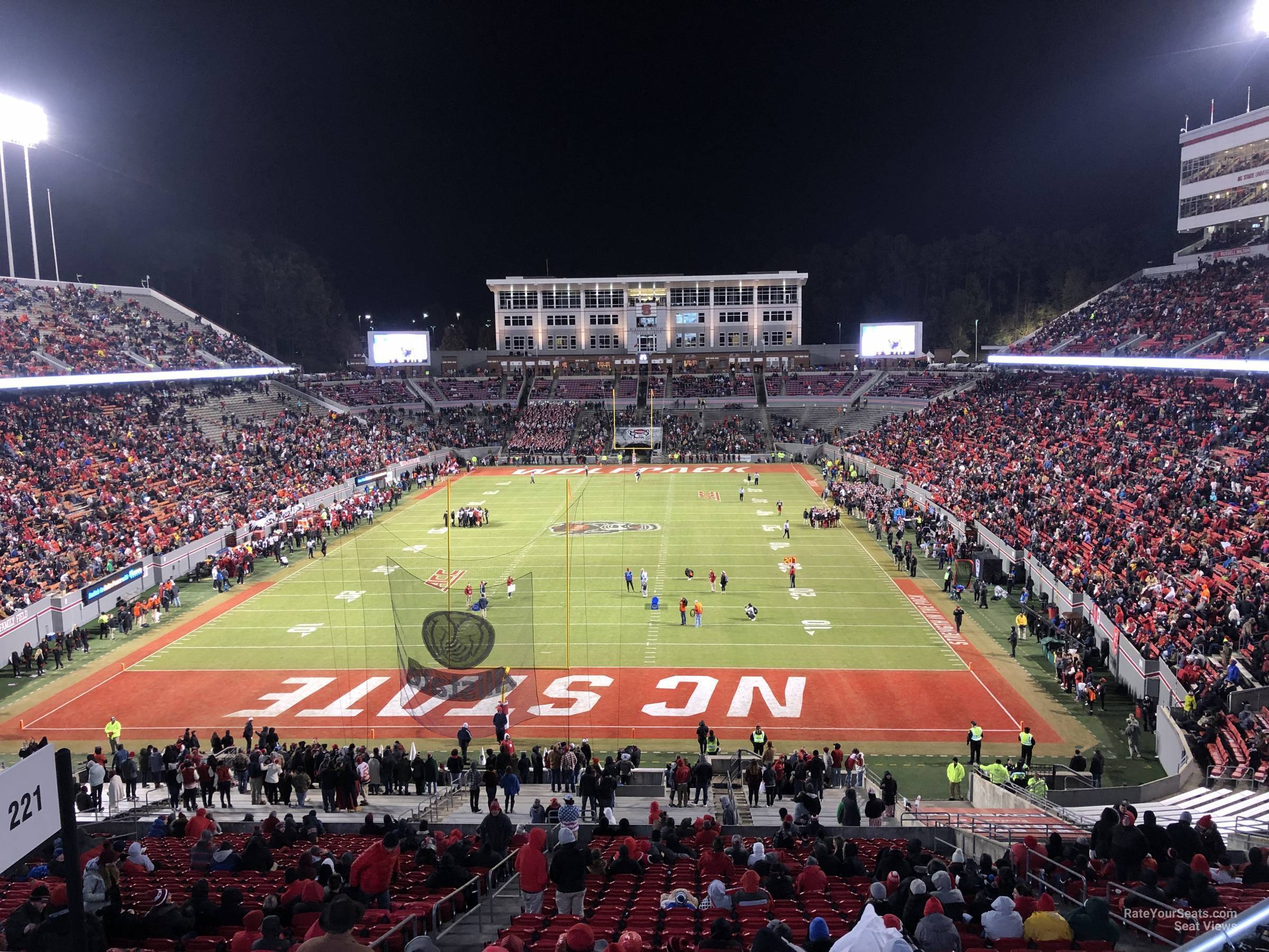 section 322, row a seat view  for football - carter-finley stadium