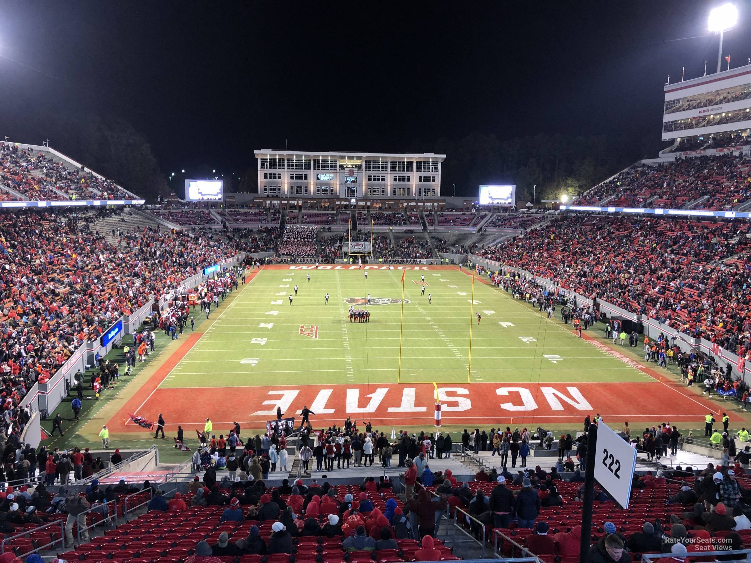 section 323, row a seat view  for football - carter-finley stadium