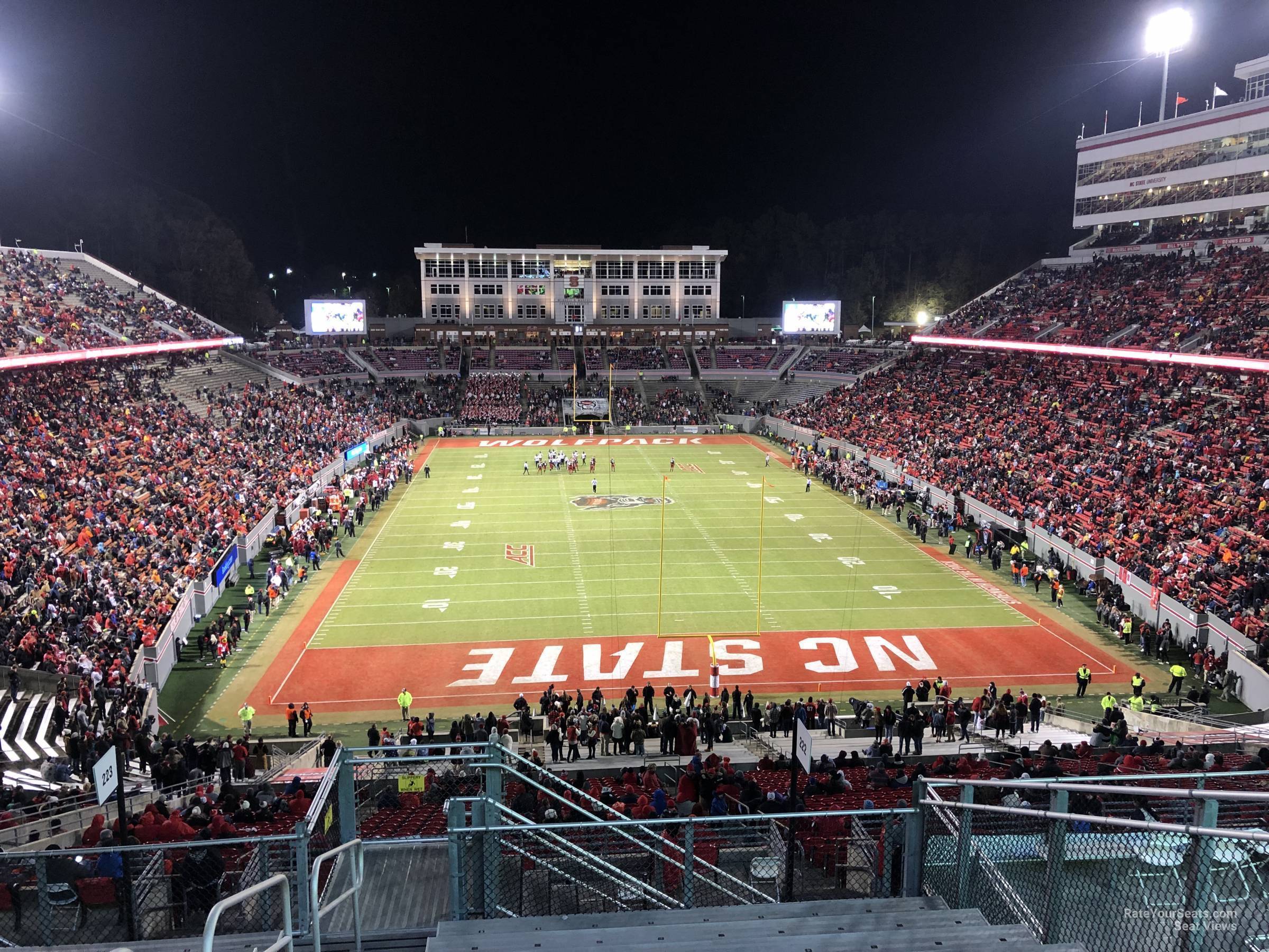 section 323, row l seat view  for football - carter-finley stadium