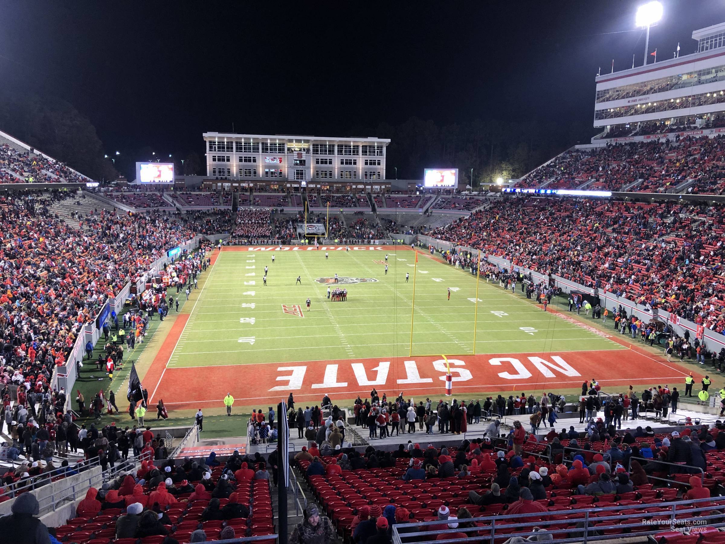 section 324, row a seat view  for football - carter-finley stadium