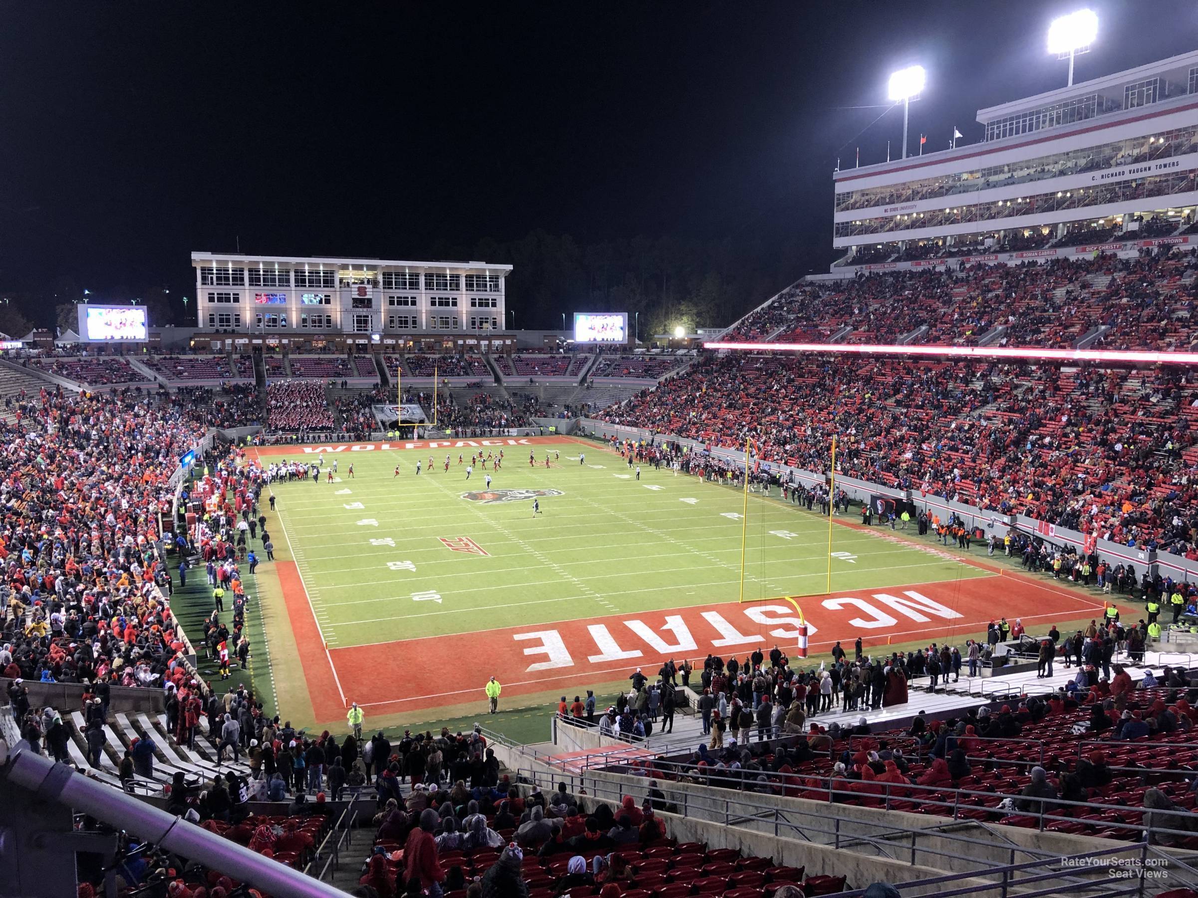 section 326, row a seat view  for football - carter-finley stadium