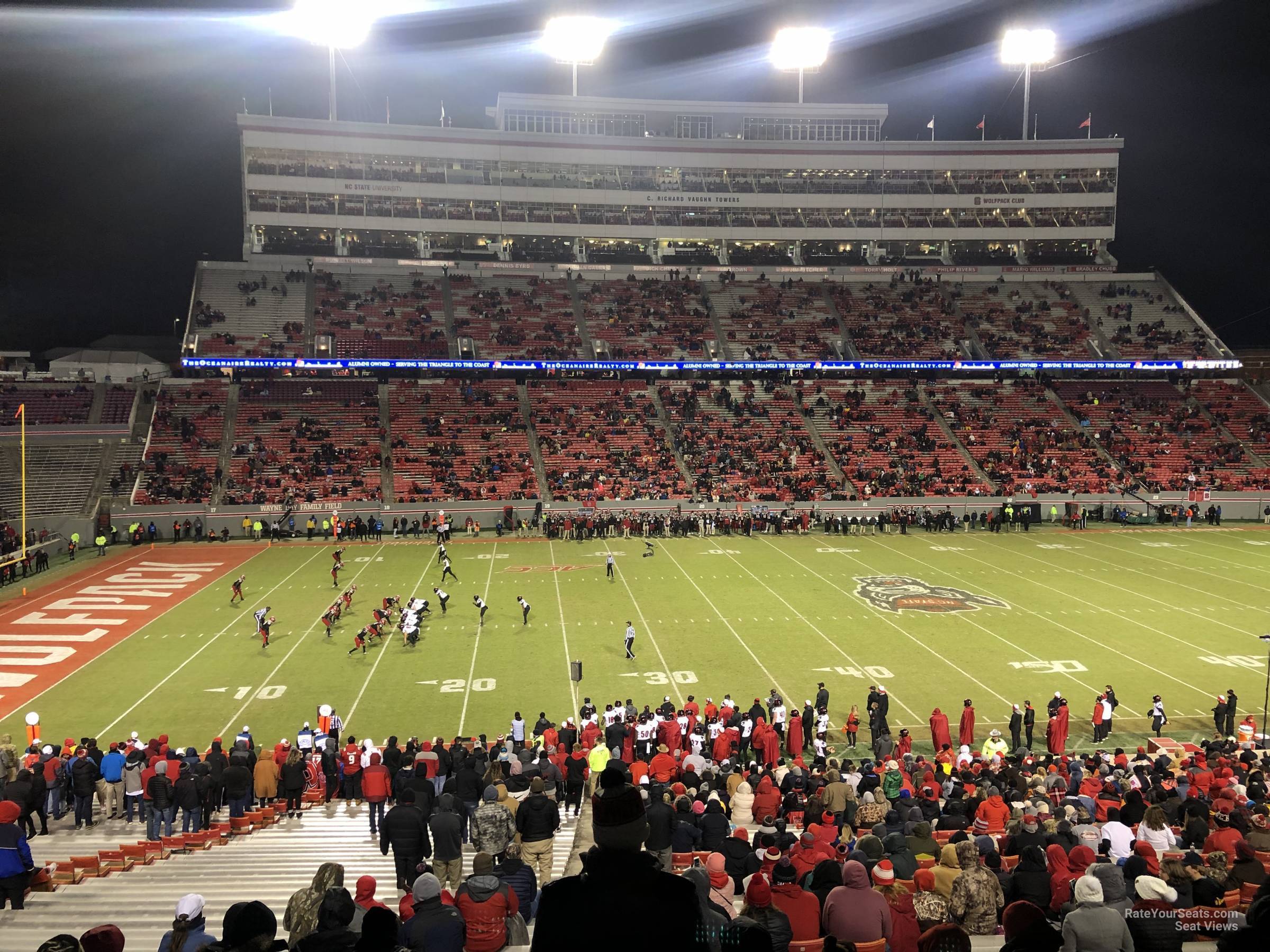 section 6, row oo seat view  - carter-finley stadium