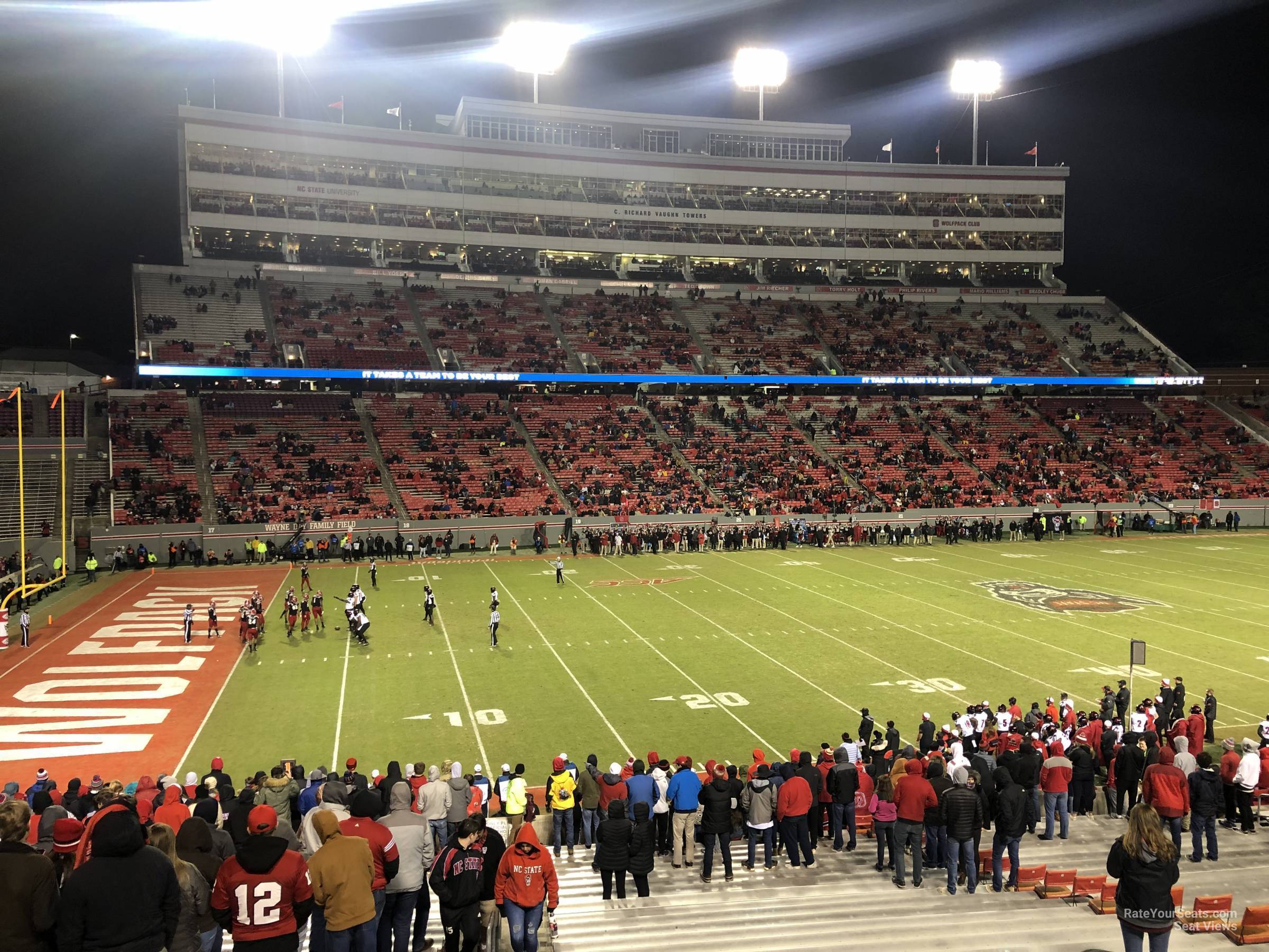 section 7, row ff seat view  for football - carter-finley stadium