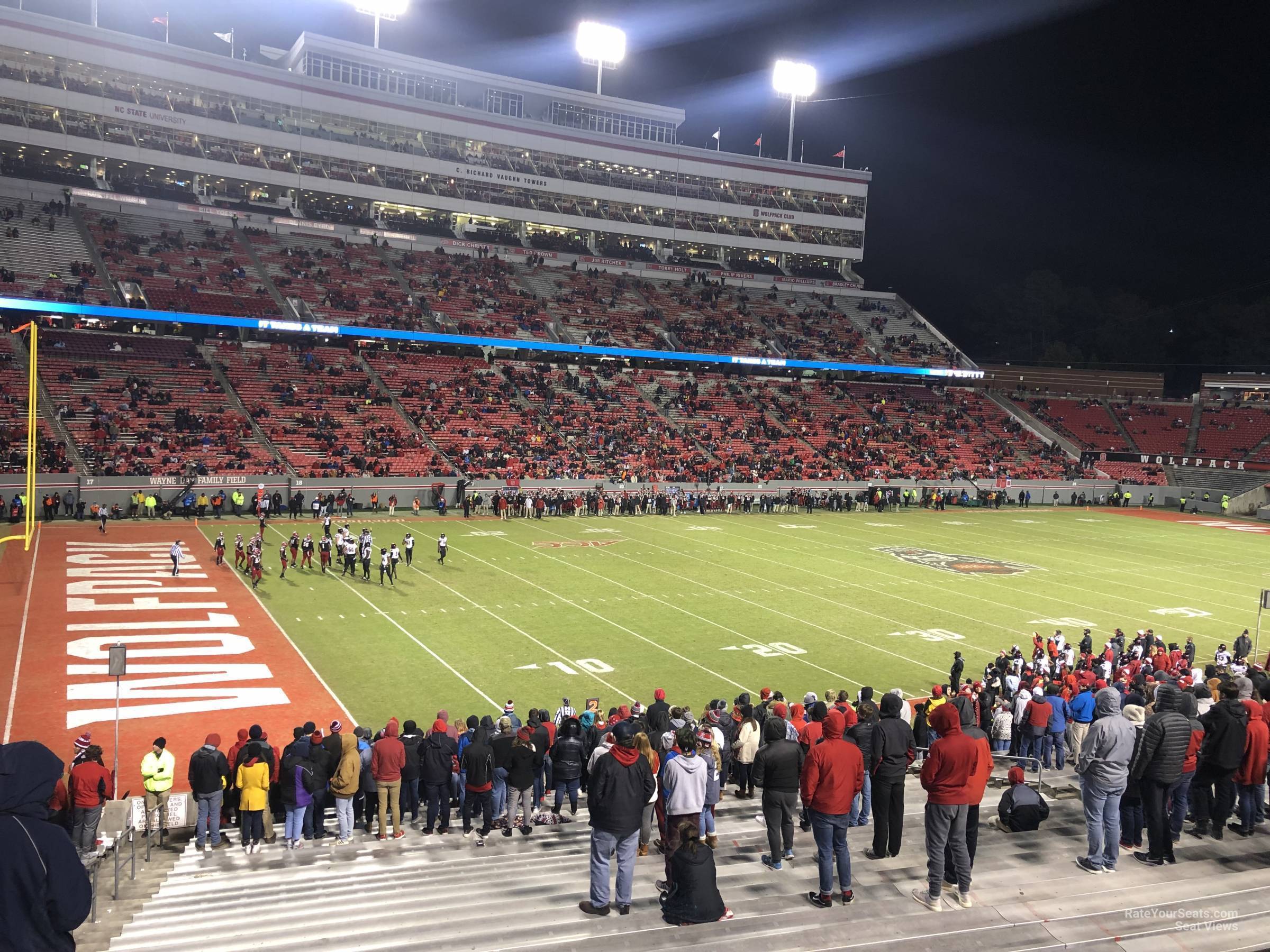 section 8, row ff seat view  for football - carter-finley stadium