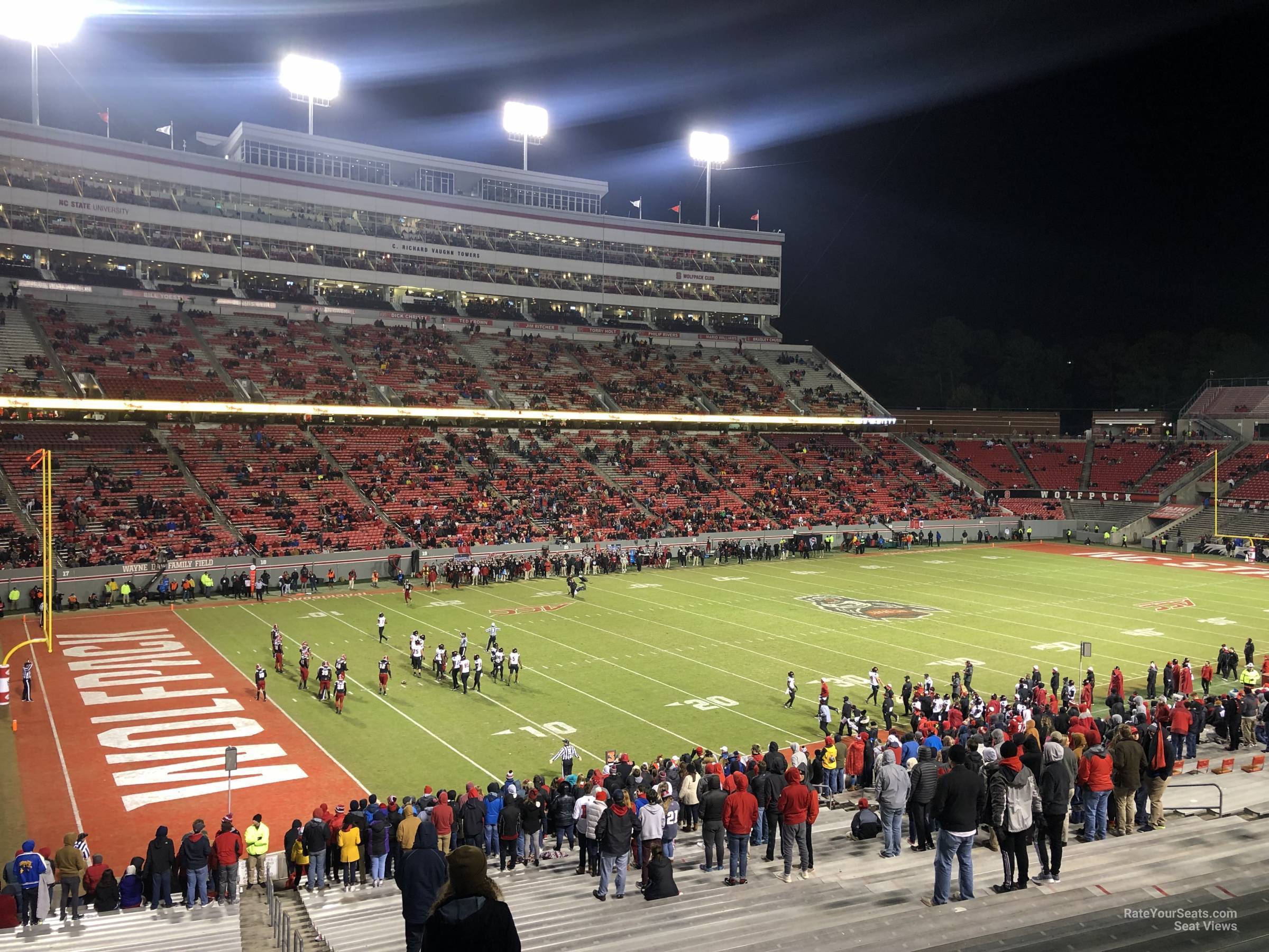 section 8, row oo seat view  - carter-finley stadium