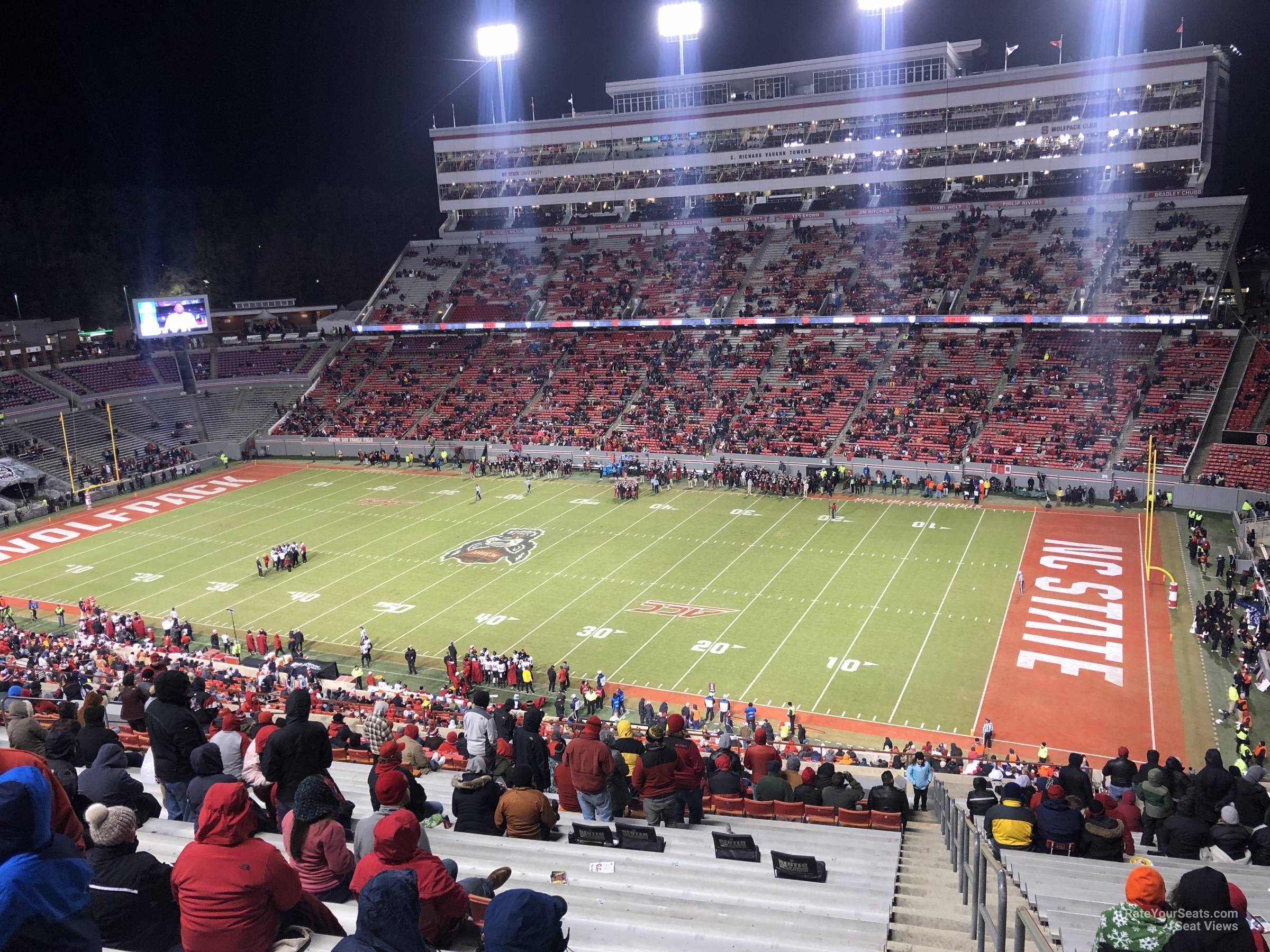 section 9, row ff seat view  - carter-finley stadium
