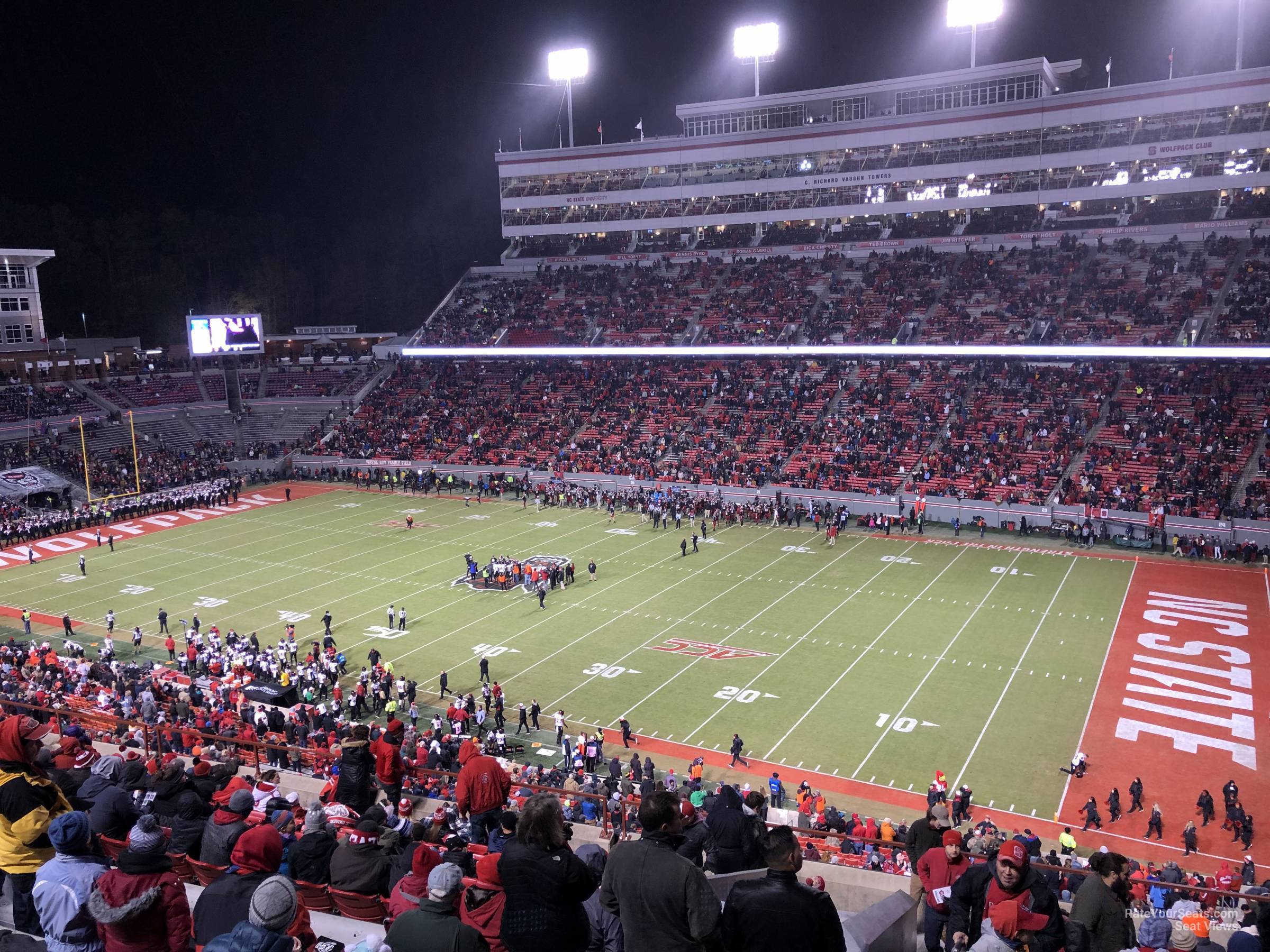 section 9, row q seat view  - carter-finley stadium