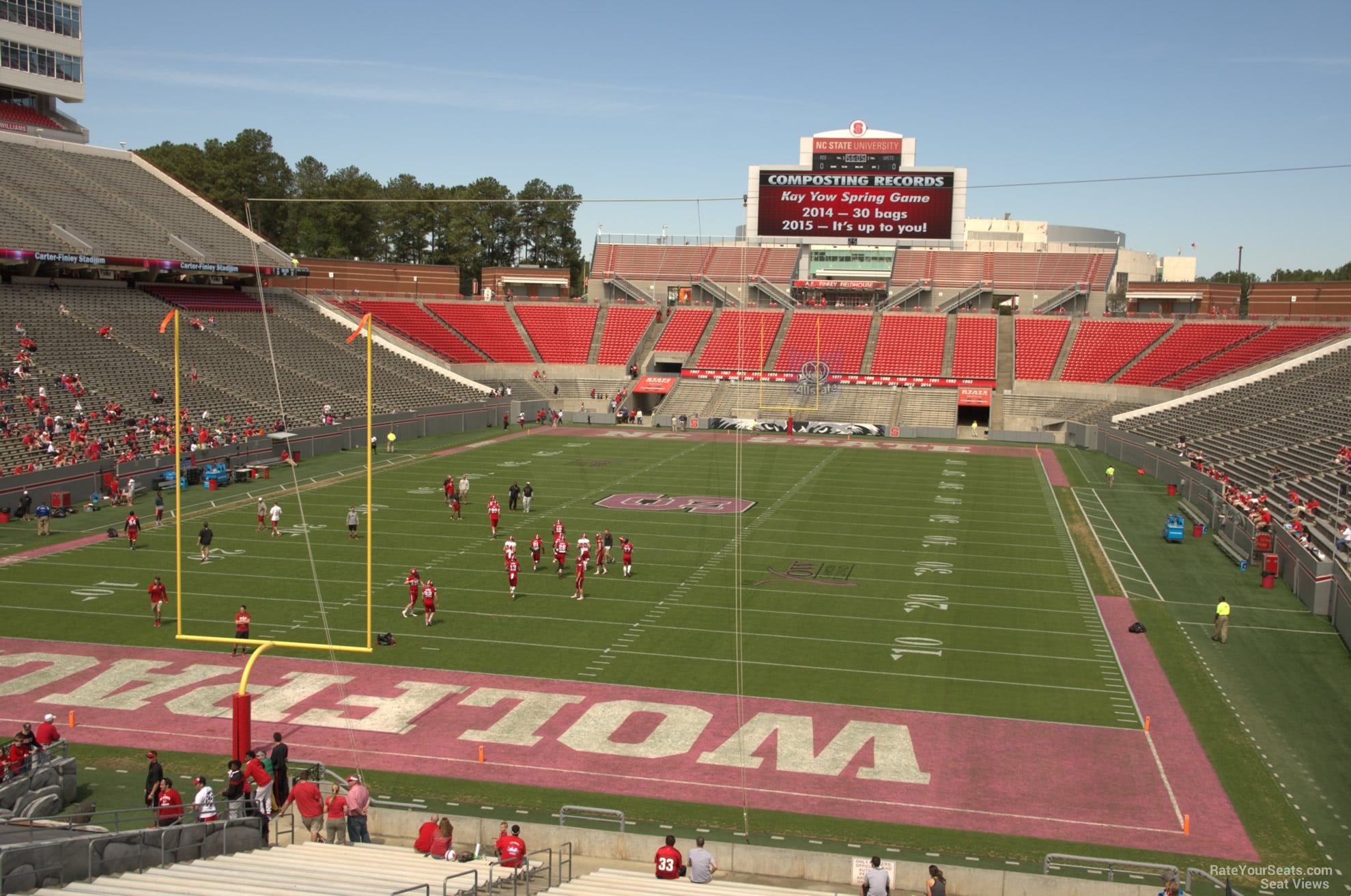 section 212, row h seat view  for football - carter-finley stadium