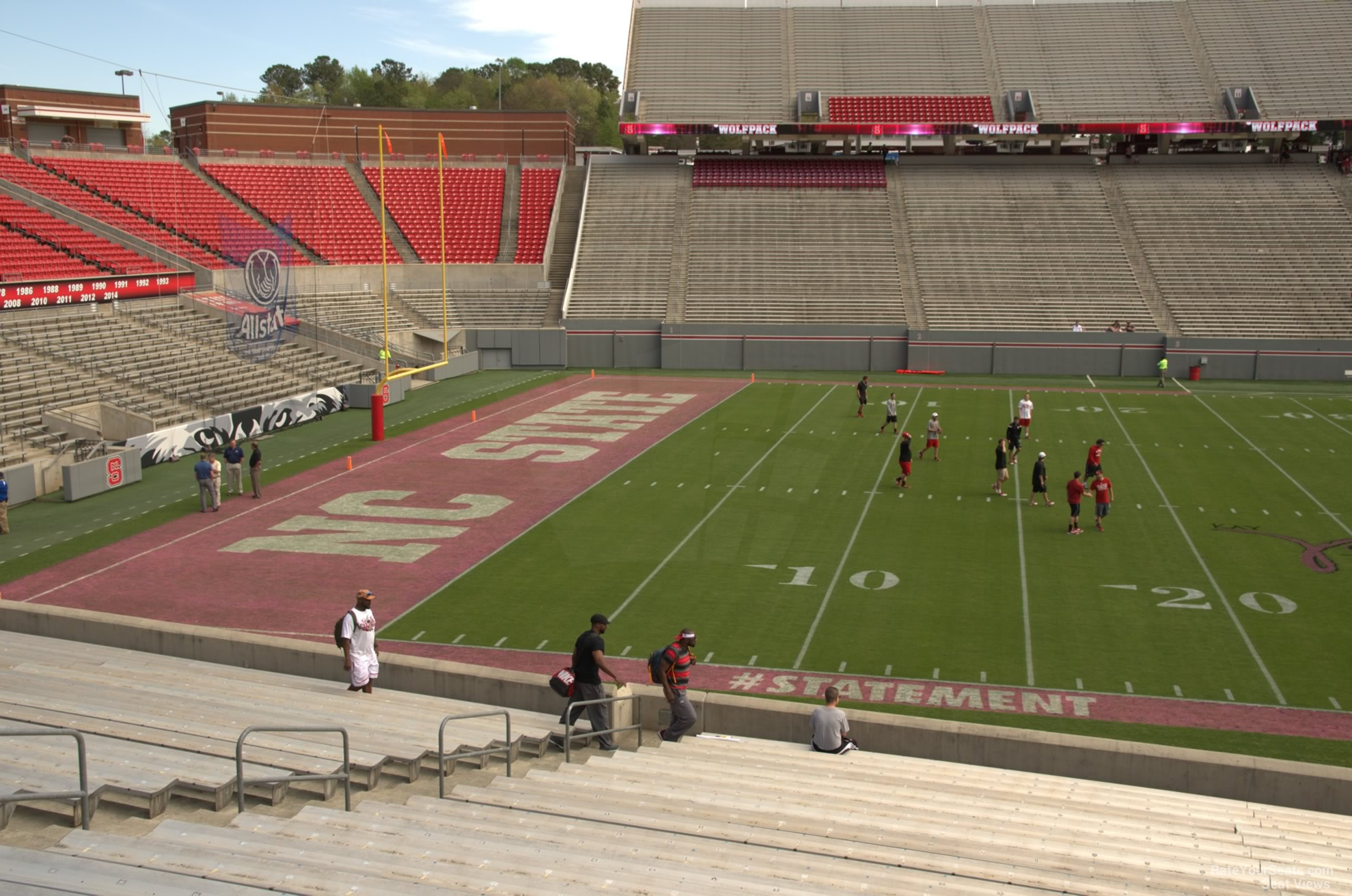 carter finley stadium section 23 rateyourseats com carter finley stadium seating chart rows