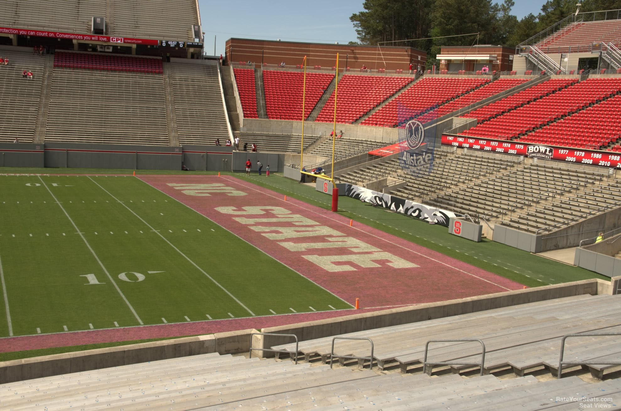 carter finley stadium section 3 rateyourseats com carter finley stadium seating chart rows