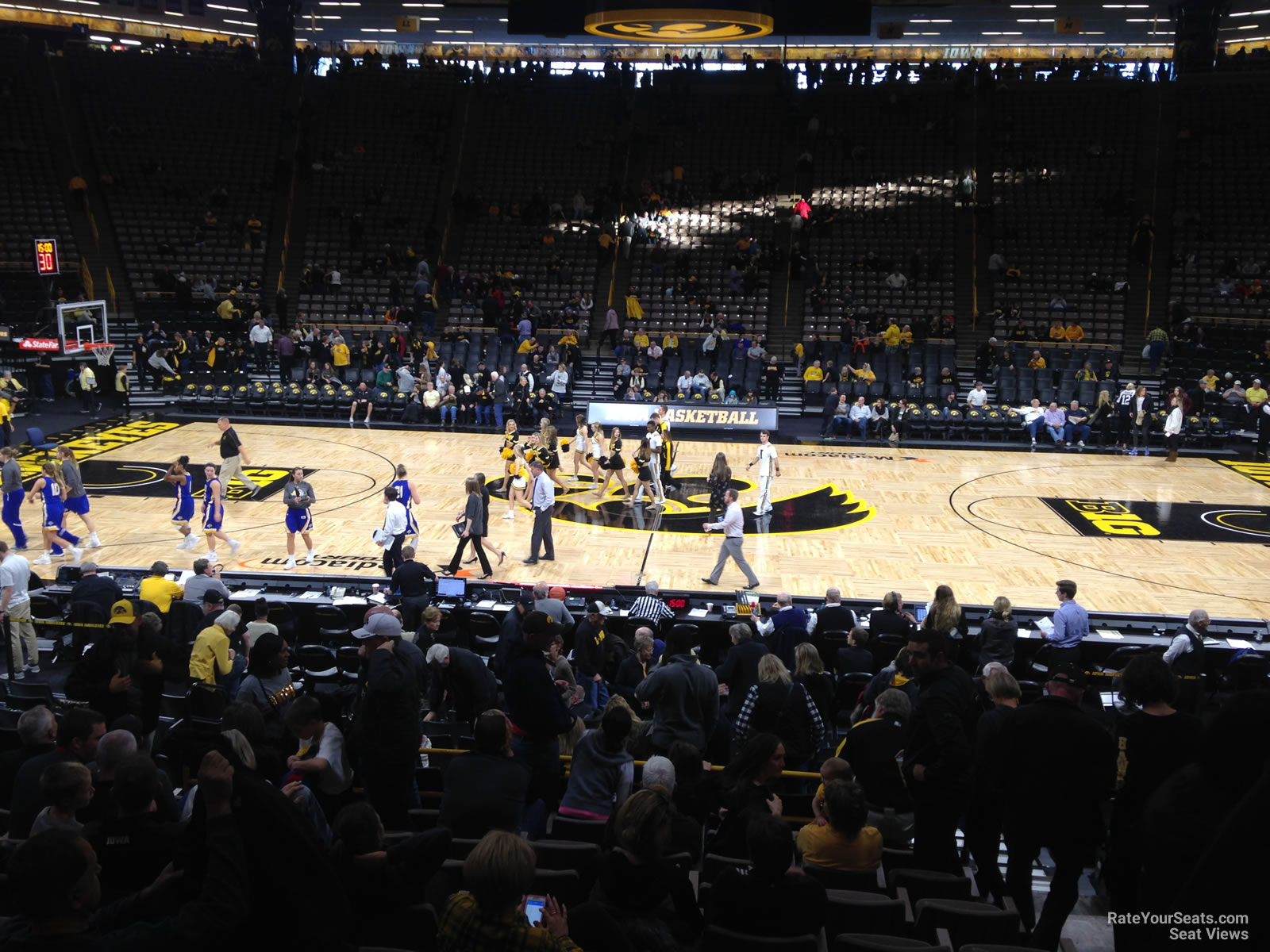 section a, row 15 seat view  - carver-hawkeye arena