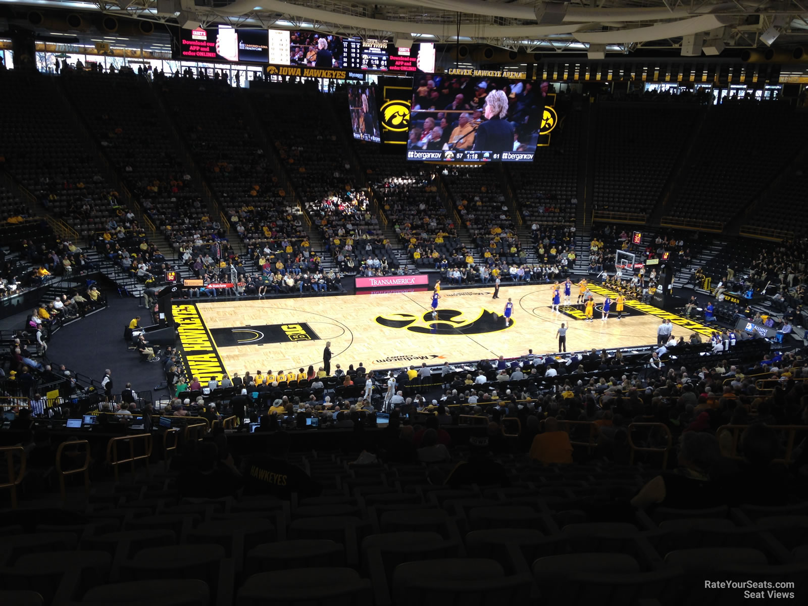 section bb, row 36 seat view  - carver-hawkeye arena