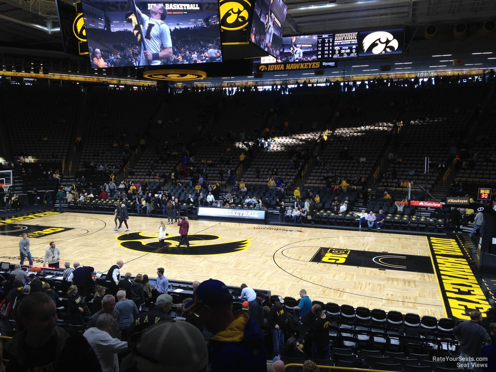 section c, row 15 seat view  - carver-hawkeye arena