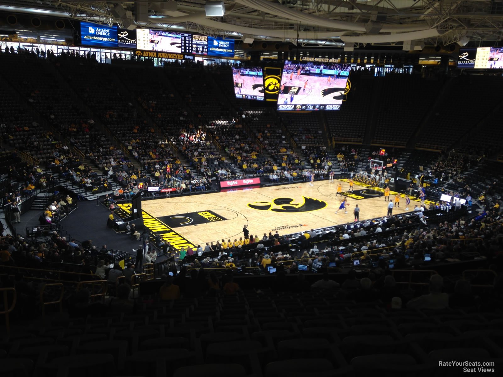 section cc, row 36 seat view  - carver-hawkeye arena