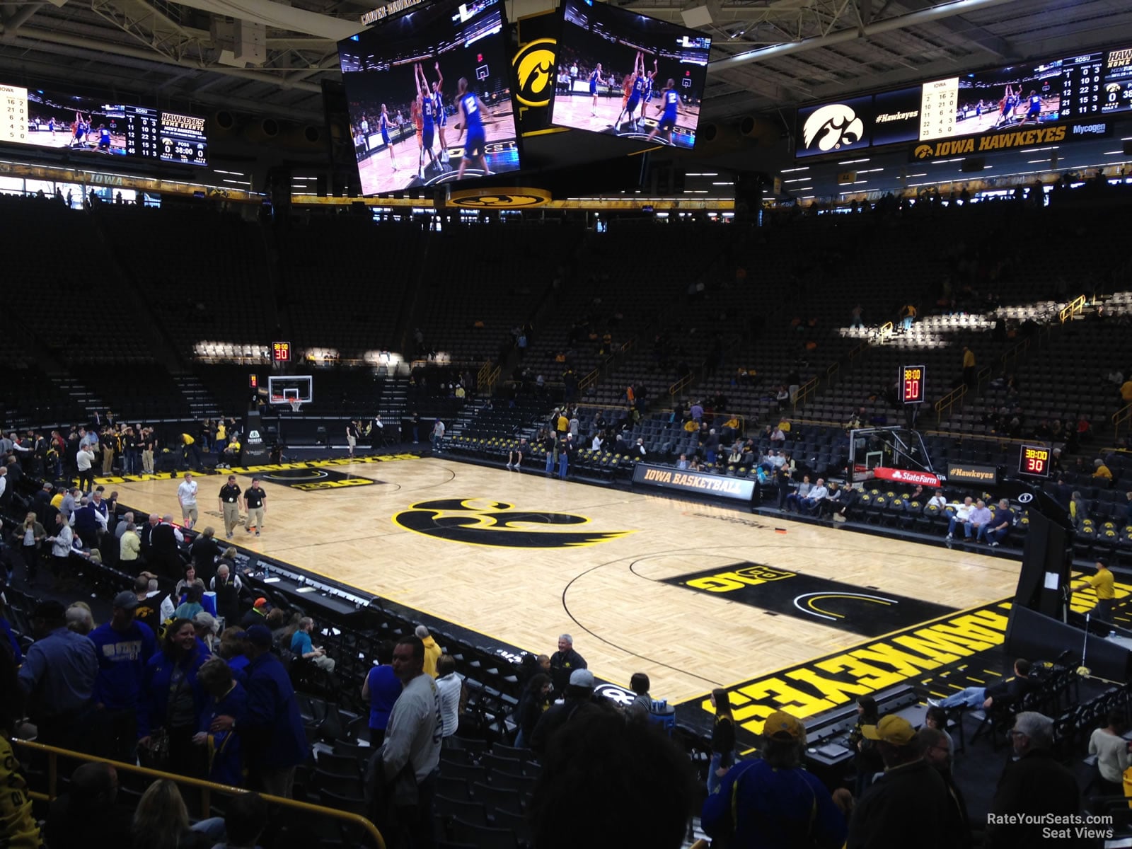 section e, row 15 seat view  - carver-hawkeye arena