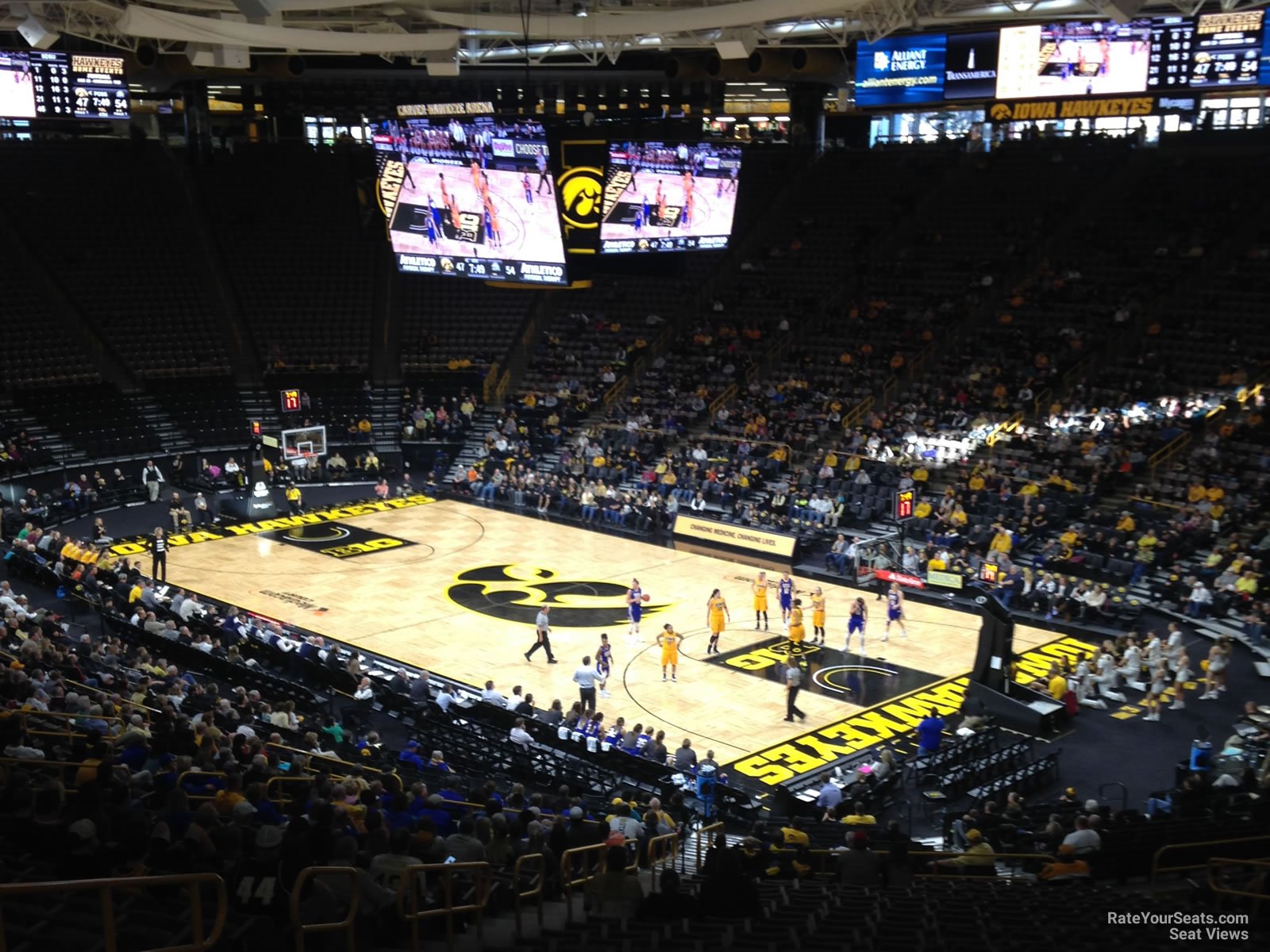 section e, row 36 seat view  - carver-hawkeye arena