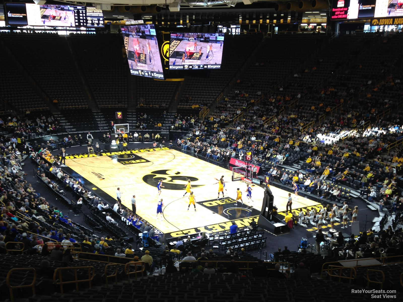 section f, row 36 seat view  - carver-hawkeye arena