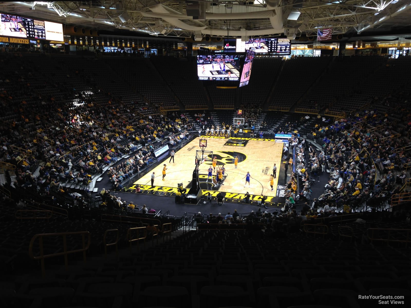 section ff, row 36 seat view  - carver-hawkeye arena