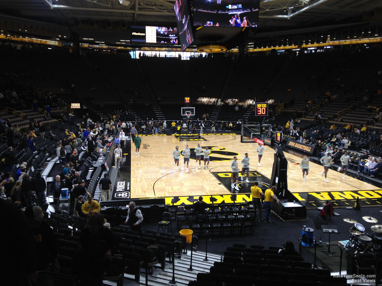 section g, row 15 seat view  - carver-hawkeye arena