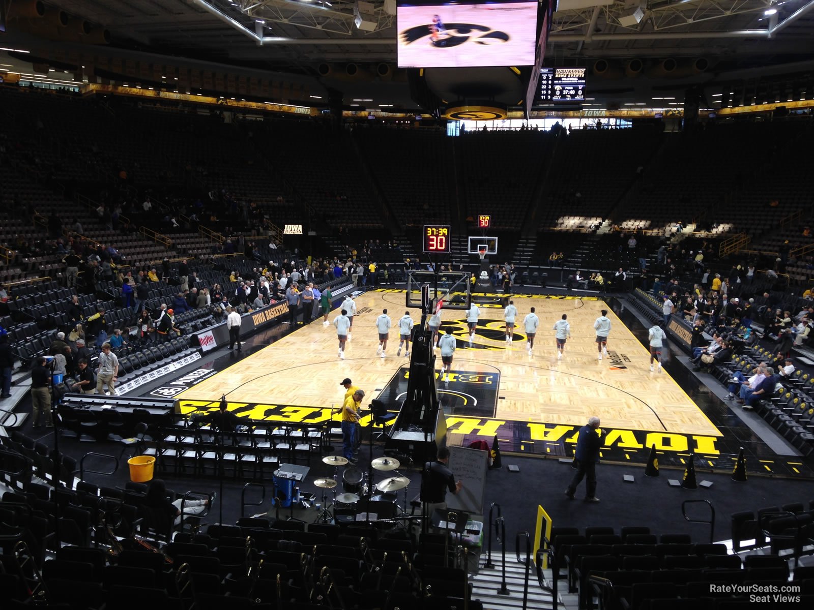 section h, row 15 seat view  - carver-hawkeye arena