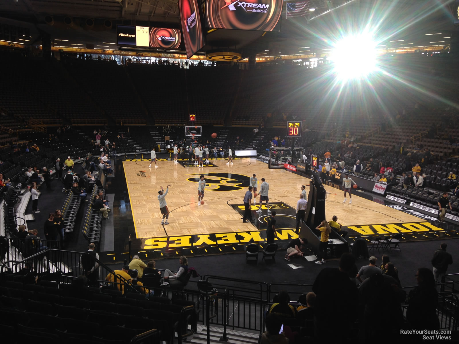 section hh, row 15 seat view  - carver-hawkeye arena