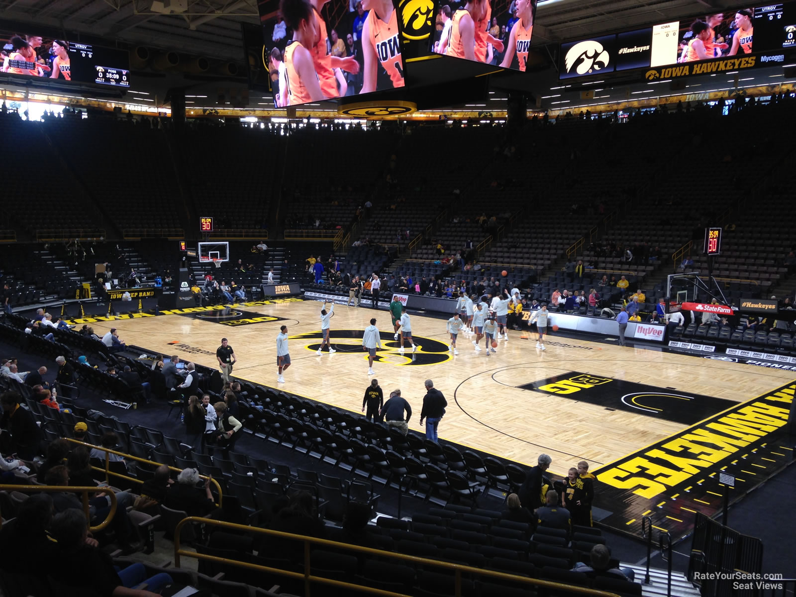 section kk, row 15 seat view  - carver-hawkeye arena