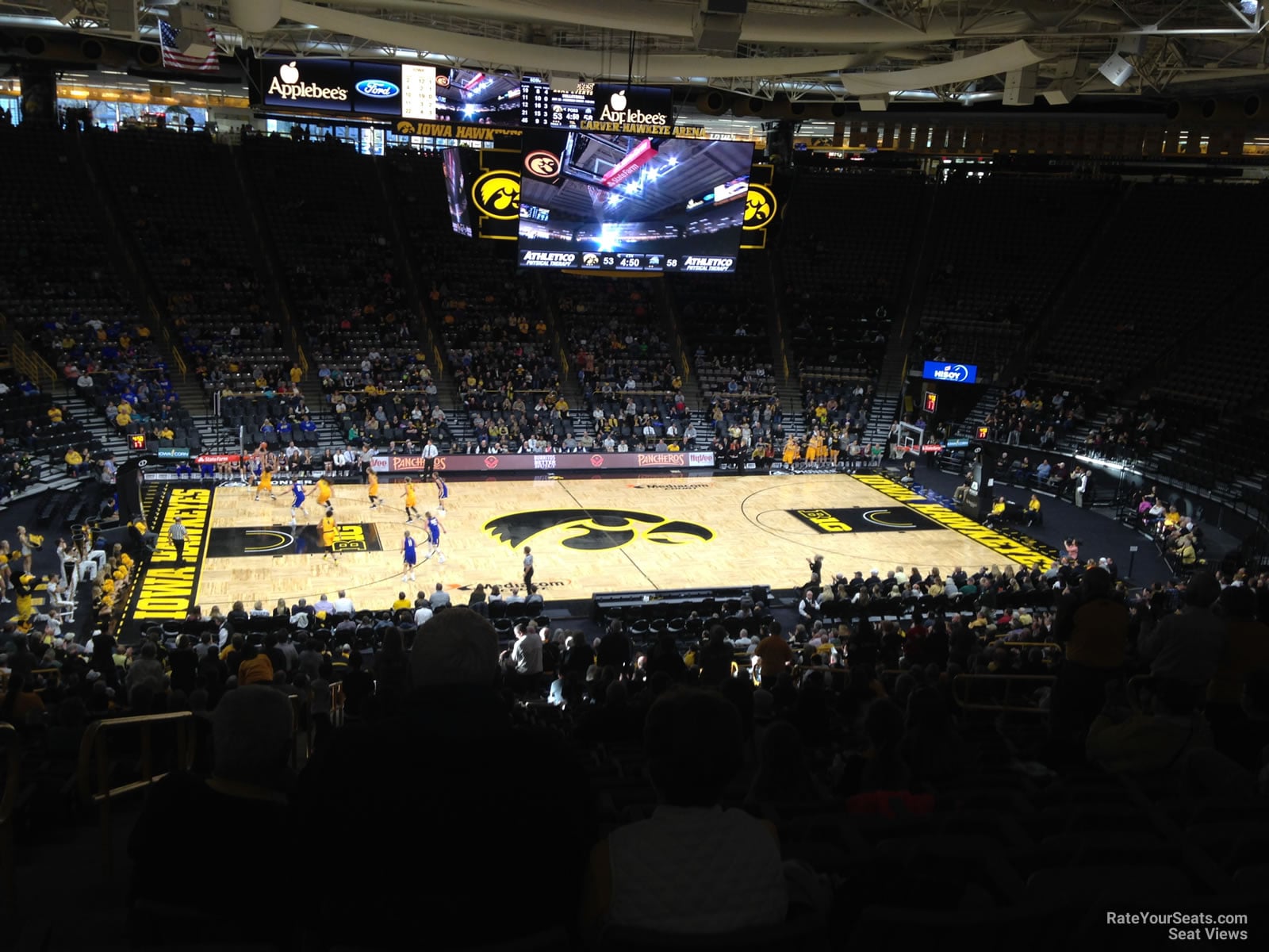 section n, row 36 seat view  - carver-hawkeye arena