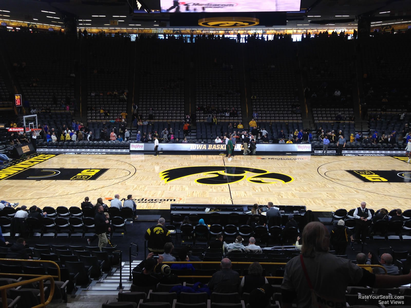 section nn, row 15 seat view  - carver-hawkeye arena