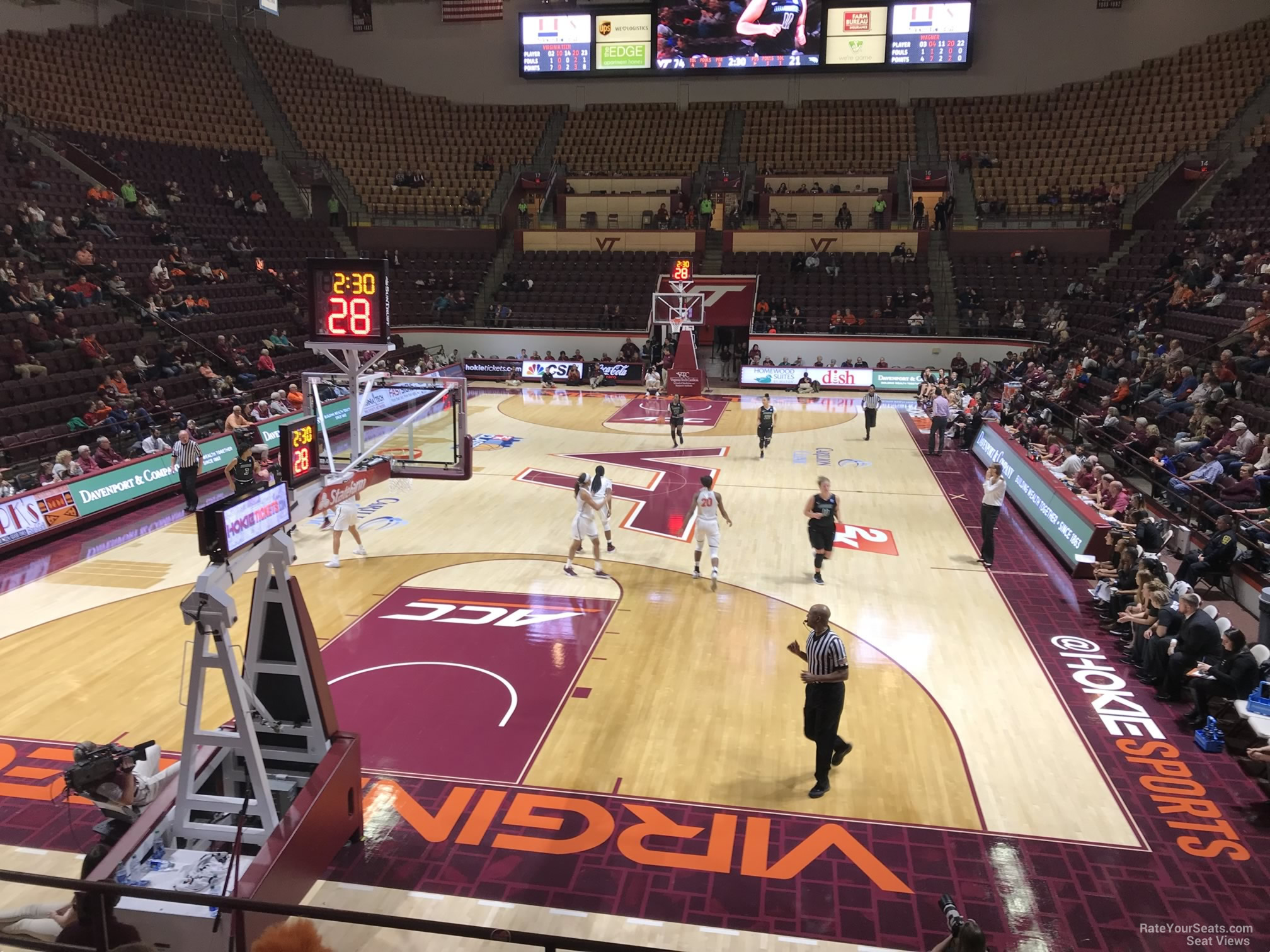 section 1, row h seat view  - cassell coliseum