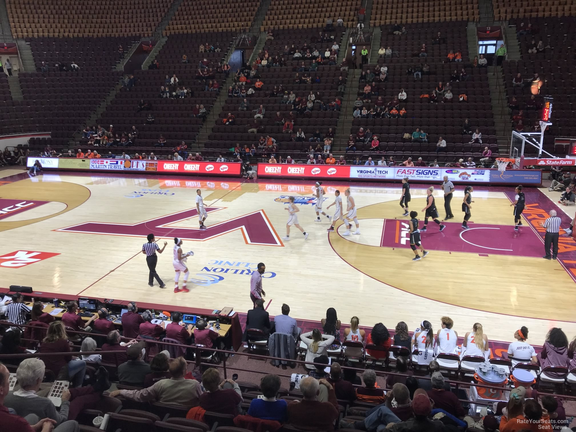 section 10, row h seat view  - cassell coliseum