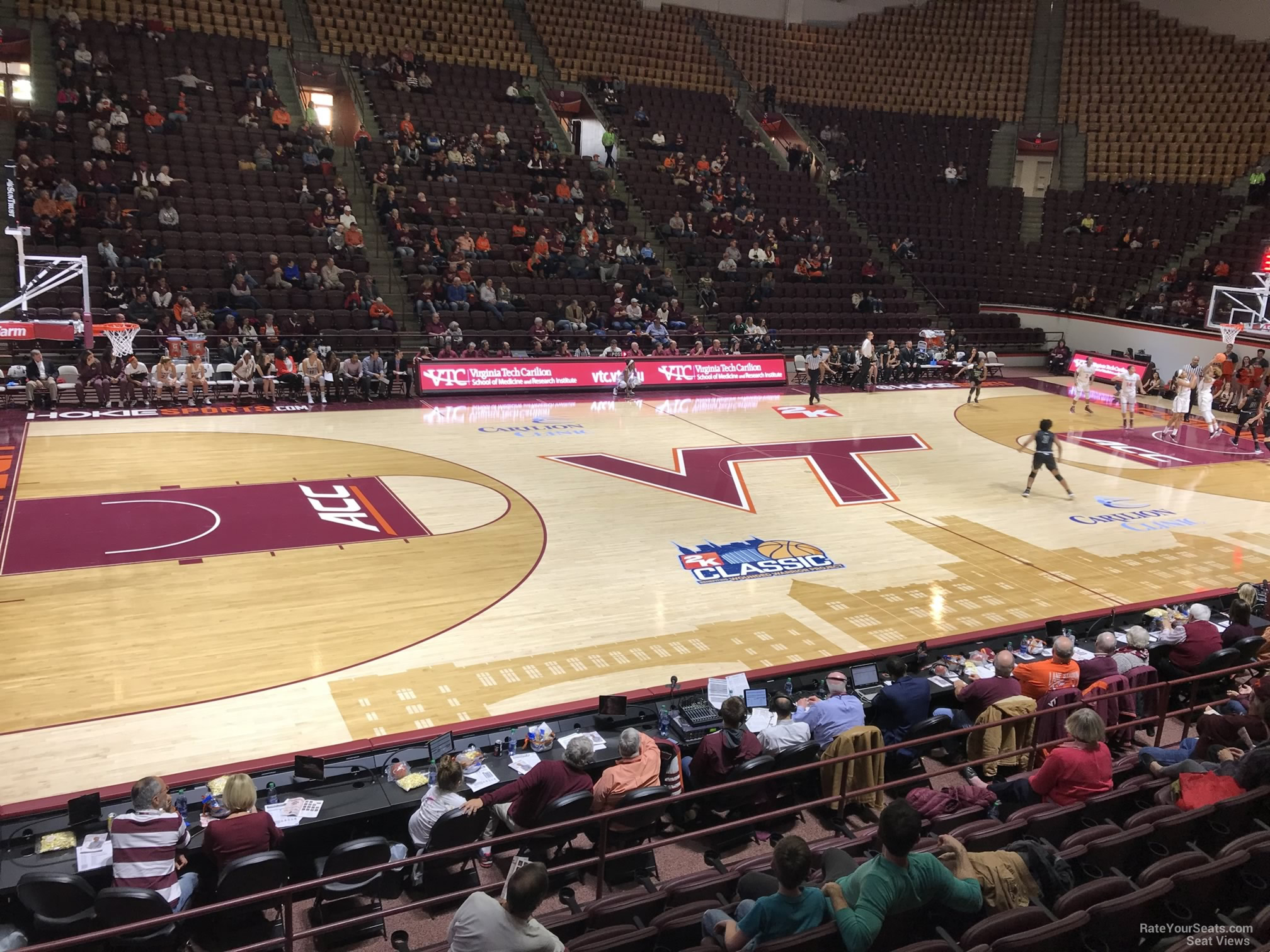section 13, row h seat view  - cassell coliseum