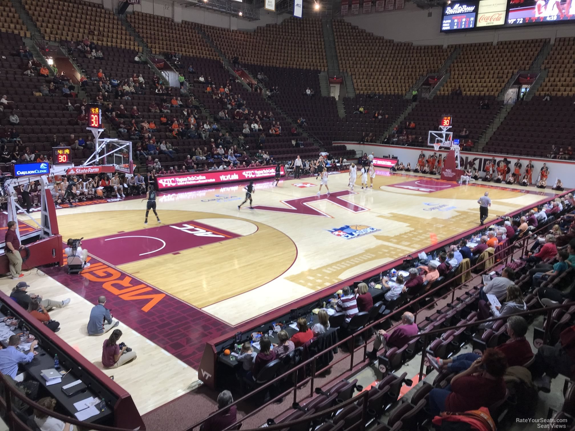 section 15, row h seat view  - cassell coliseum