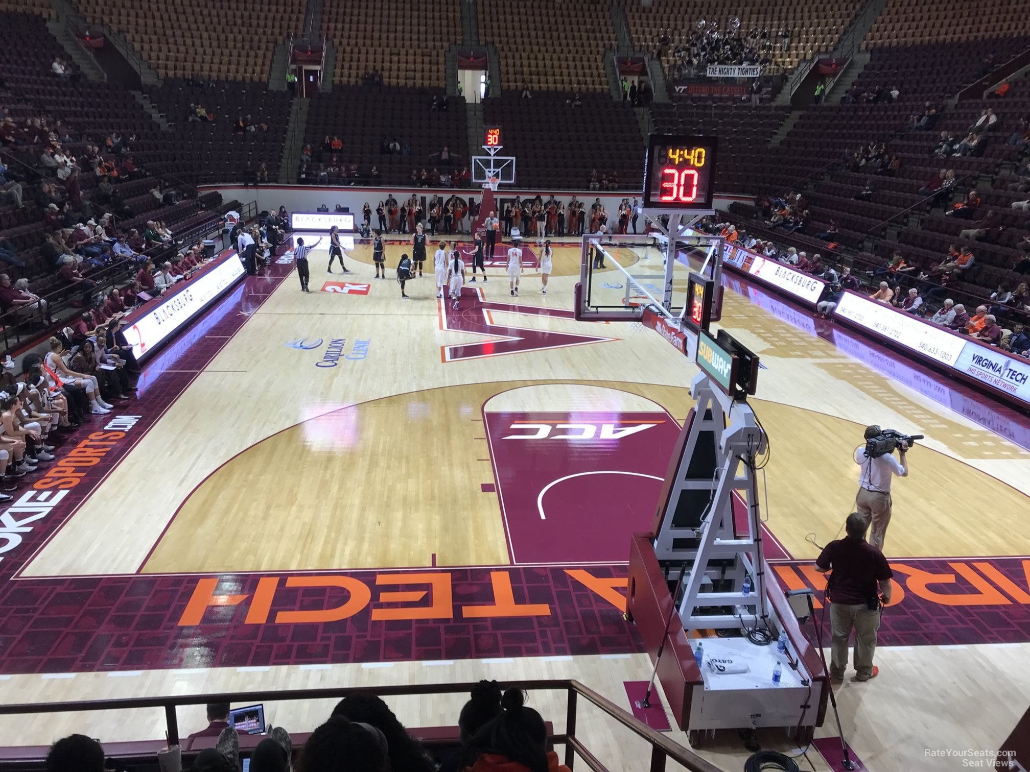section 16, row h seat view  - cassell coliseum