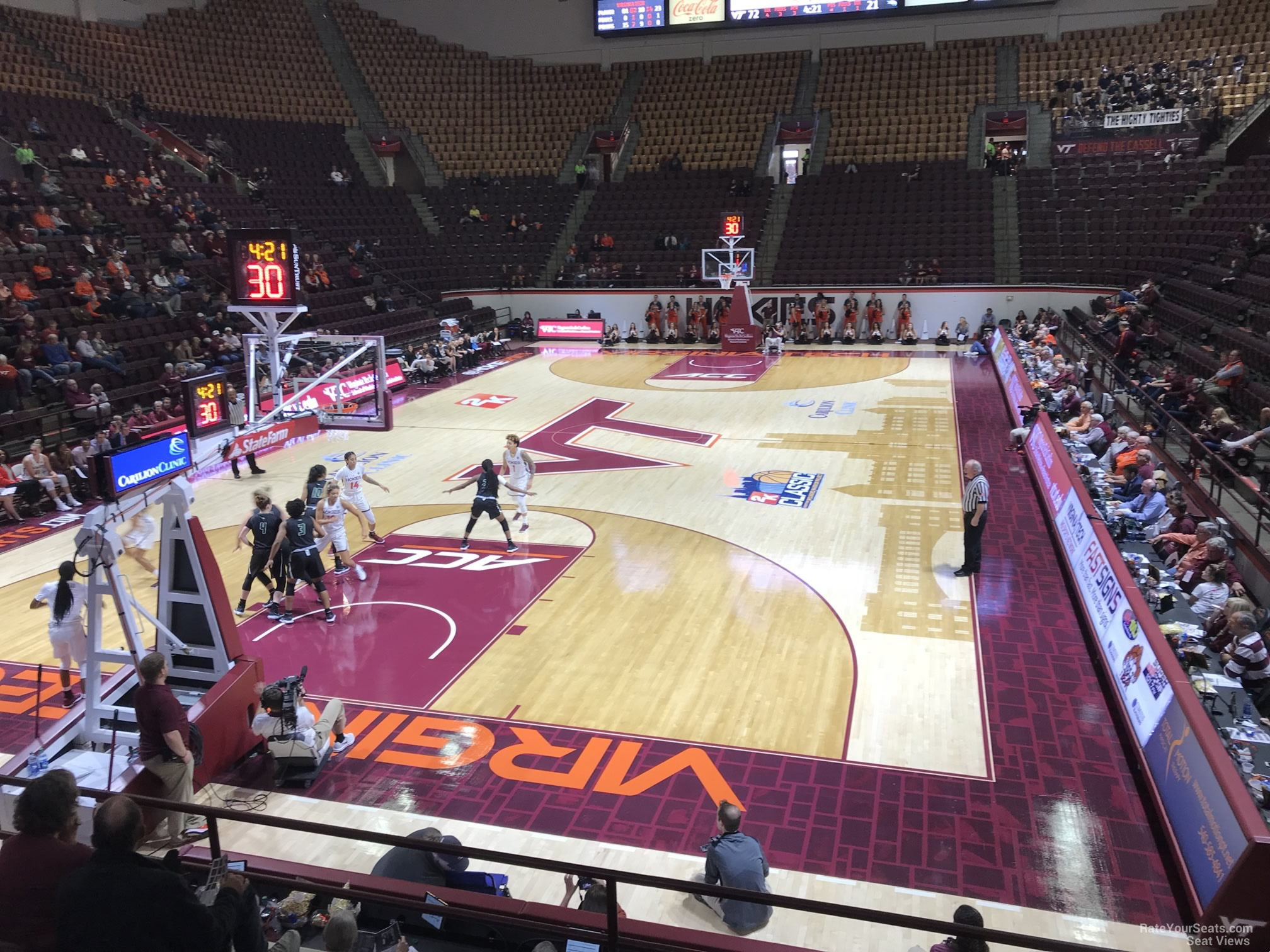 section 18, row h seat view  - cassell coliseum