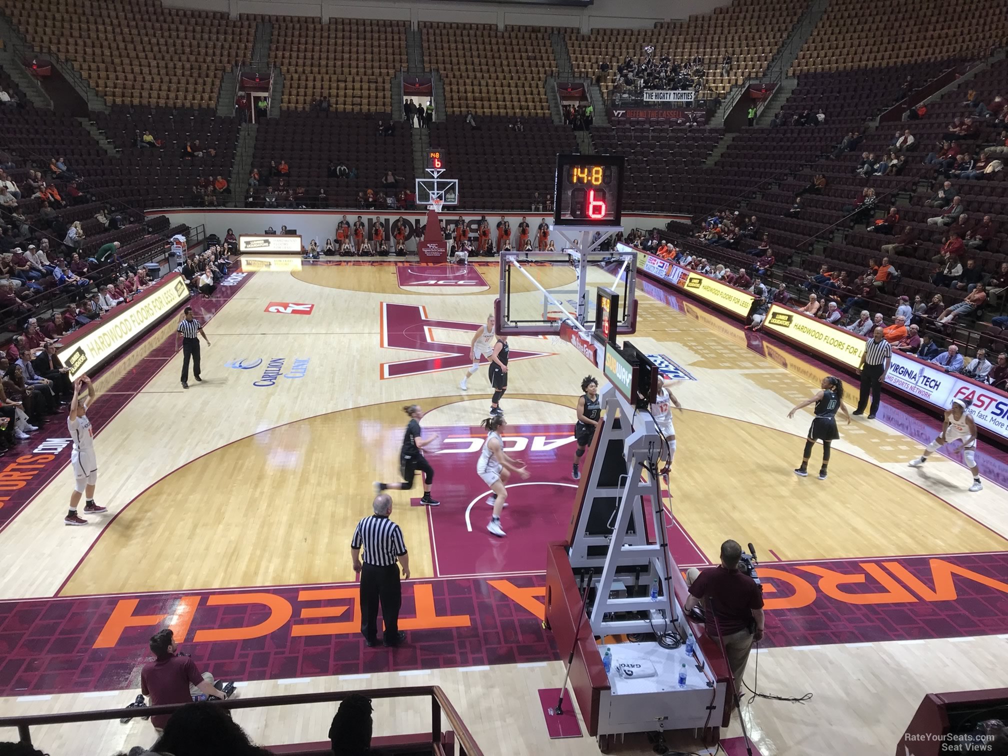 section 2, row h seat view  - cassell coliseum