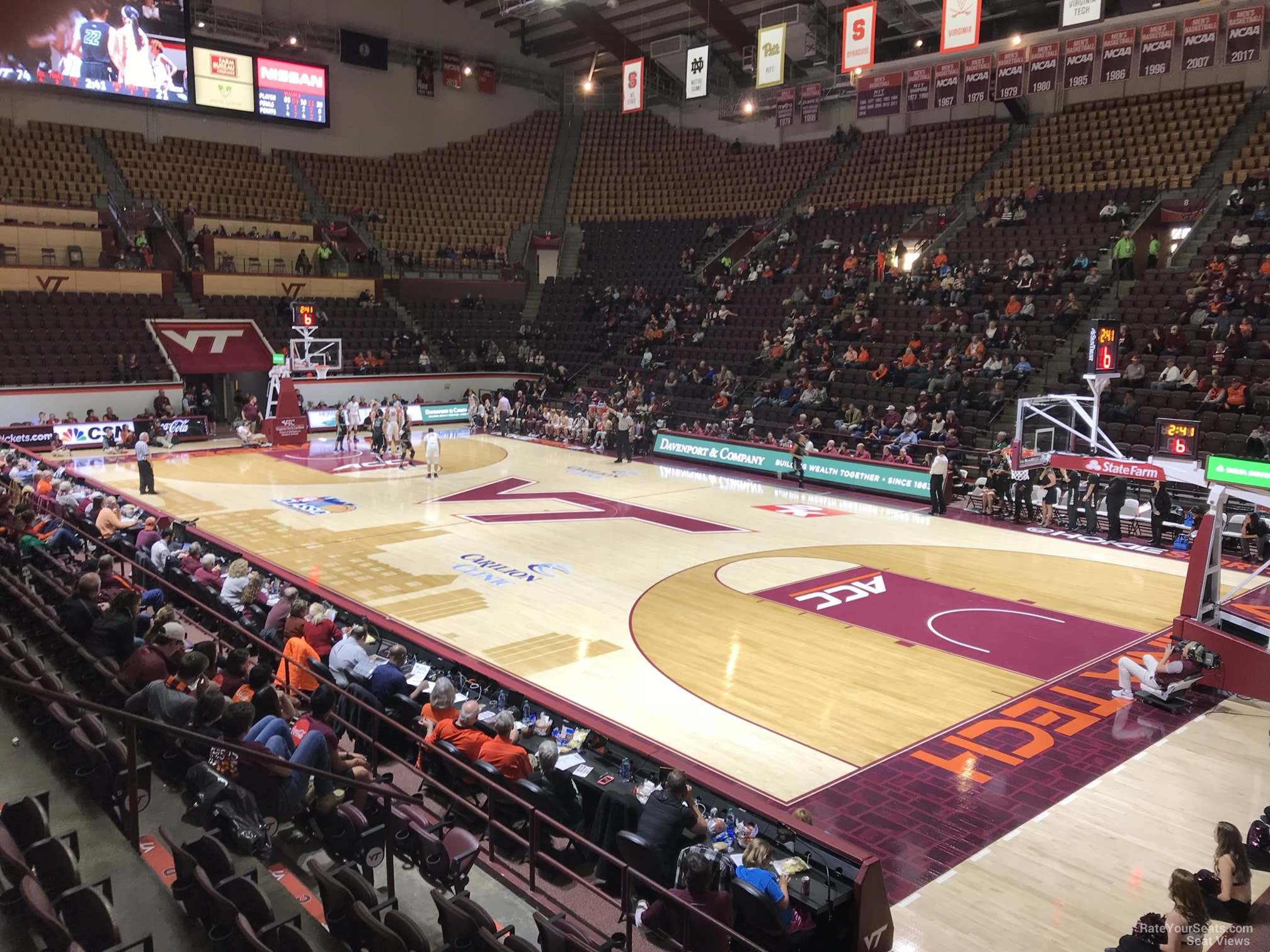 section 5, row h seat view  - cassell coliseum