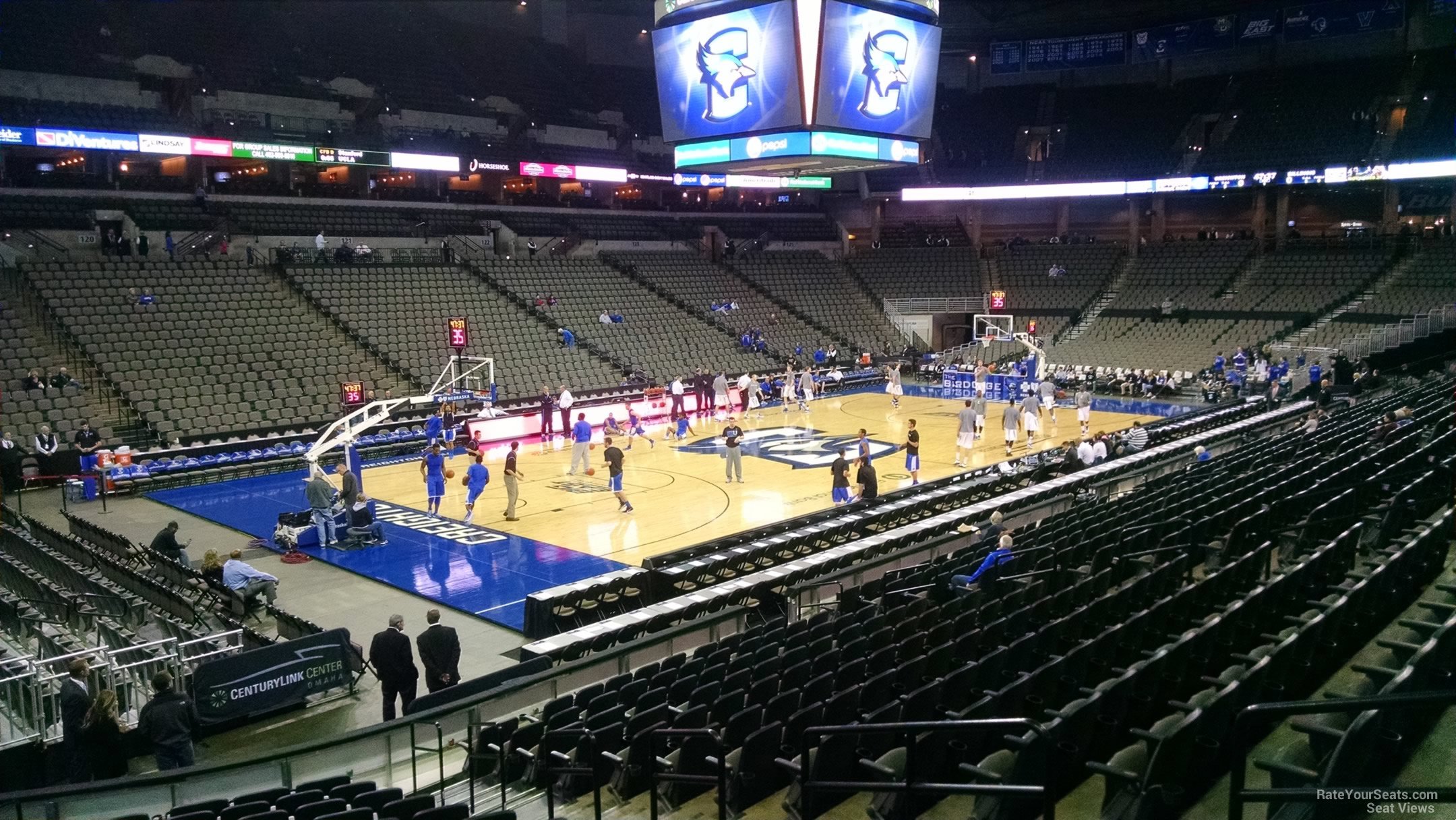 section 109, row 16 seat view  for basketball - chi health center omaha