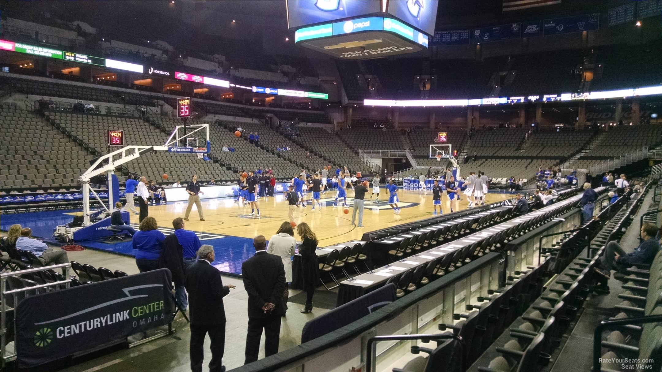 section 109, row 5 seat view  for basketball - chi health center omaha